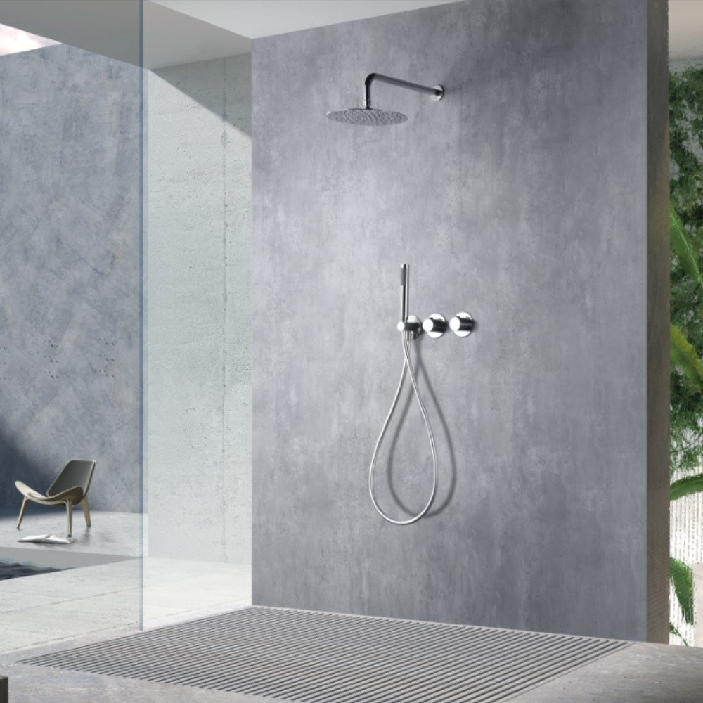 Colonne de douche encastrée thermostatique série Assen