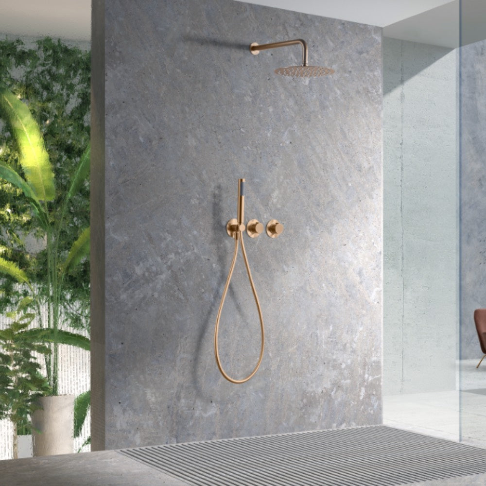 Colonne de douche encastrée thermostatique série Assen