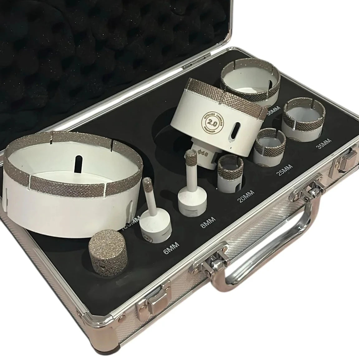 Coffret Forets Diamantés Ø 6 à 100 mm + Brazzed – Coupe Précise Pro Carrelage