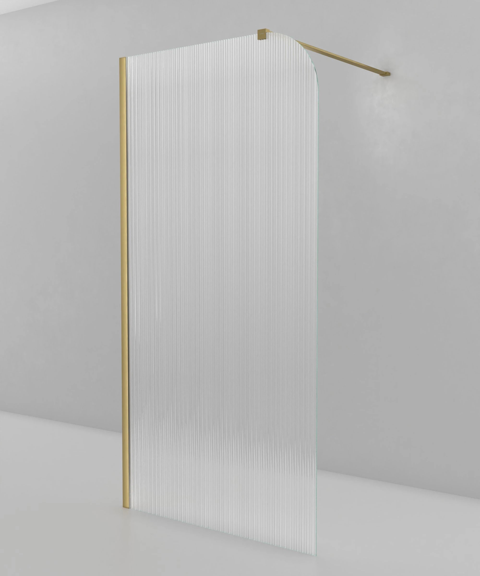 Paroi de douche fixe cannelée arrondie