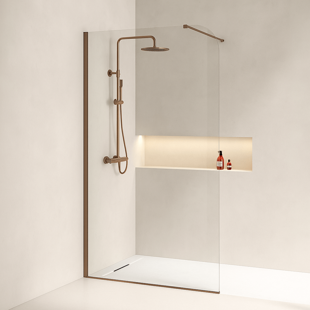 Paroi de douche fixe arrondie