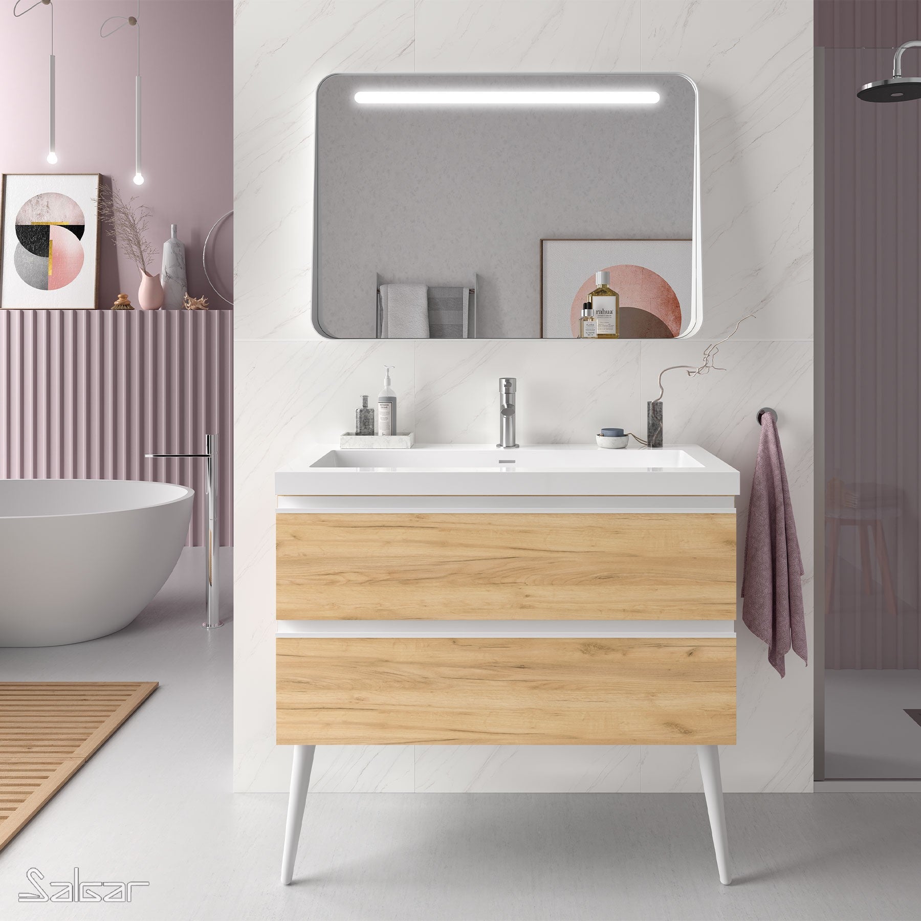 Meuble de salle de bain Spirit Salgar (2 Tiroirs)