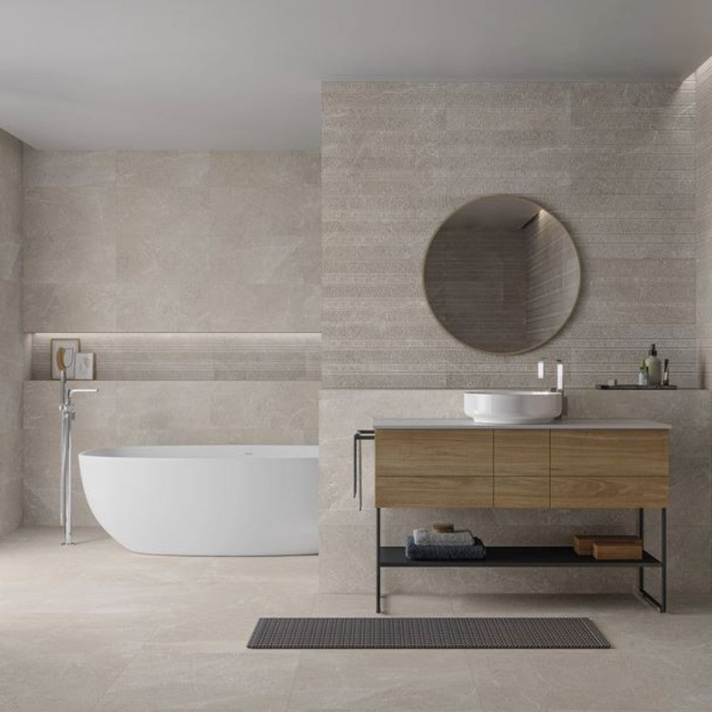 Carrelage Extérieur Aura 60x60 Effet Pierre (20mm sur plot)