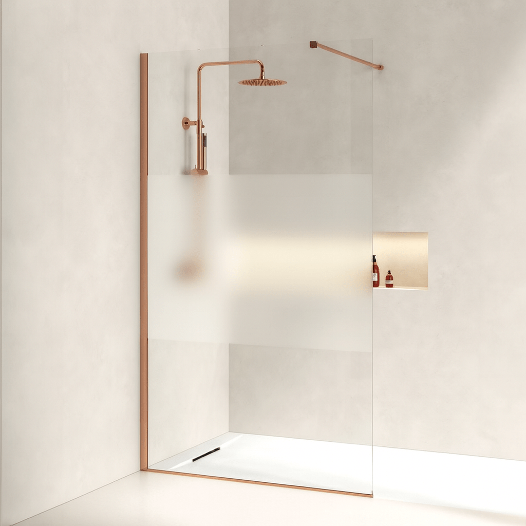 Paroi de douche fixe bandeau dépoli