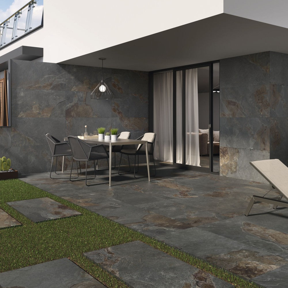 Carrelage Extérieur Slate 60x120 Effet Pierre