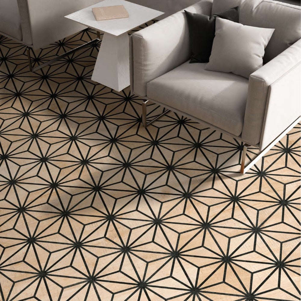 Carrelage Intérieur Tribeca 22x25 Hexagonal Effet Carreau de Ciment