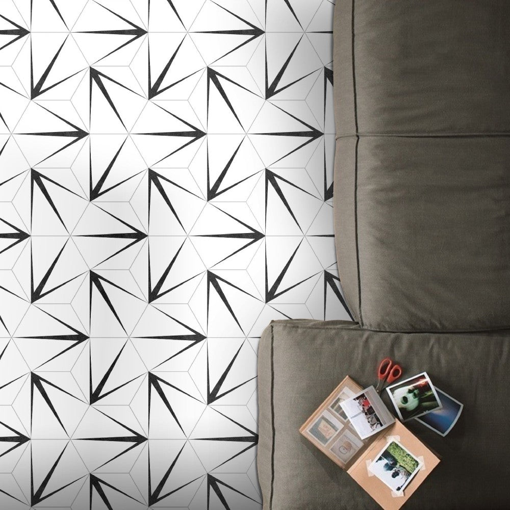 Carrelage Intérieur Trident 22x25 Hexagonal Effet Carreau de Ciment