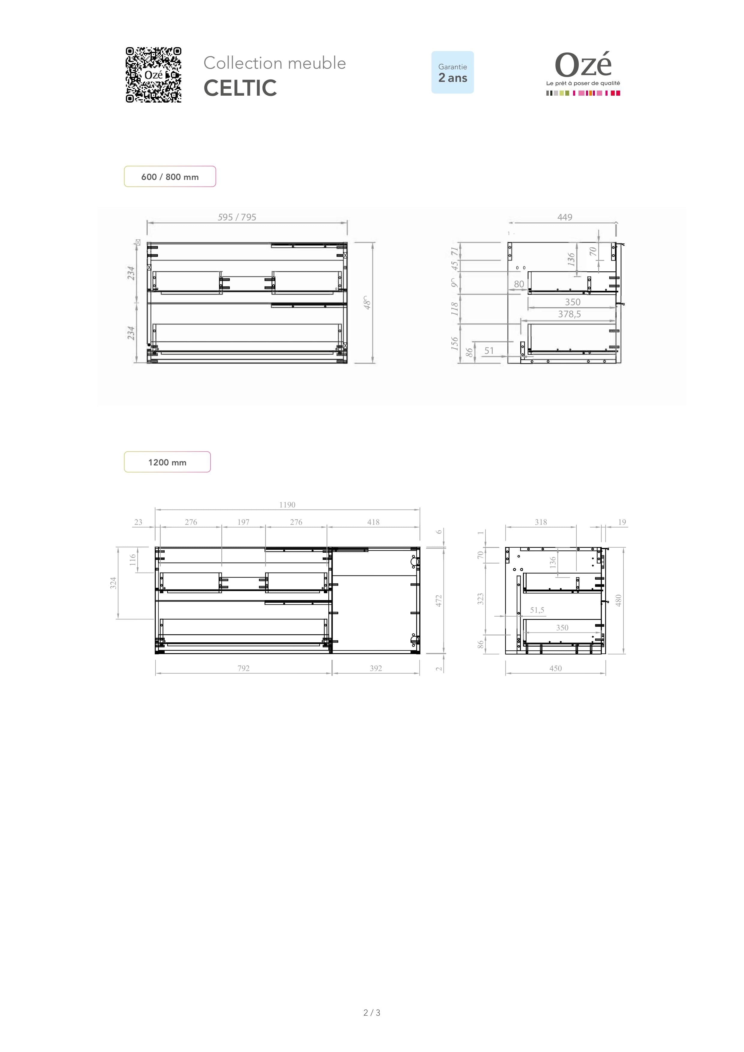 Meuble de salle de bain Celtic