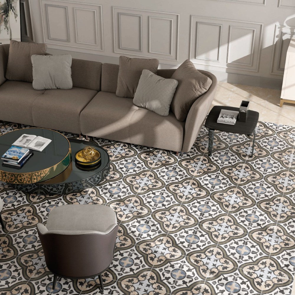 Carrelage Intérieur Evoque 25x25 Effet Carreau de Ciment