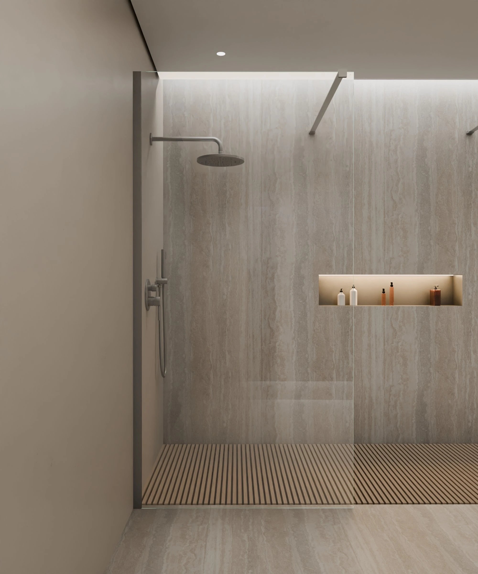 Paroi de douche fixe droite