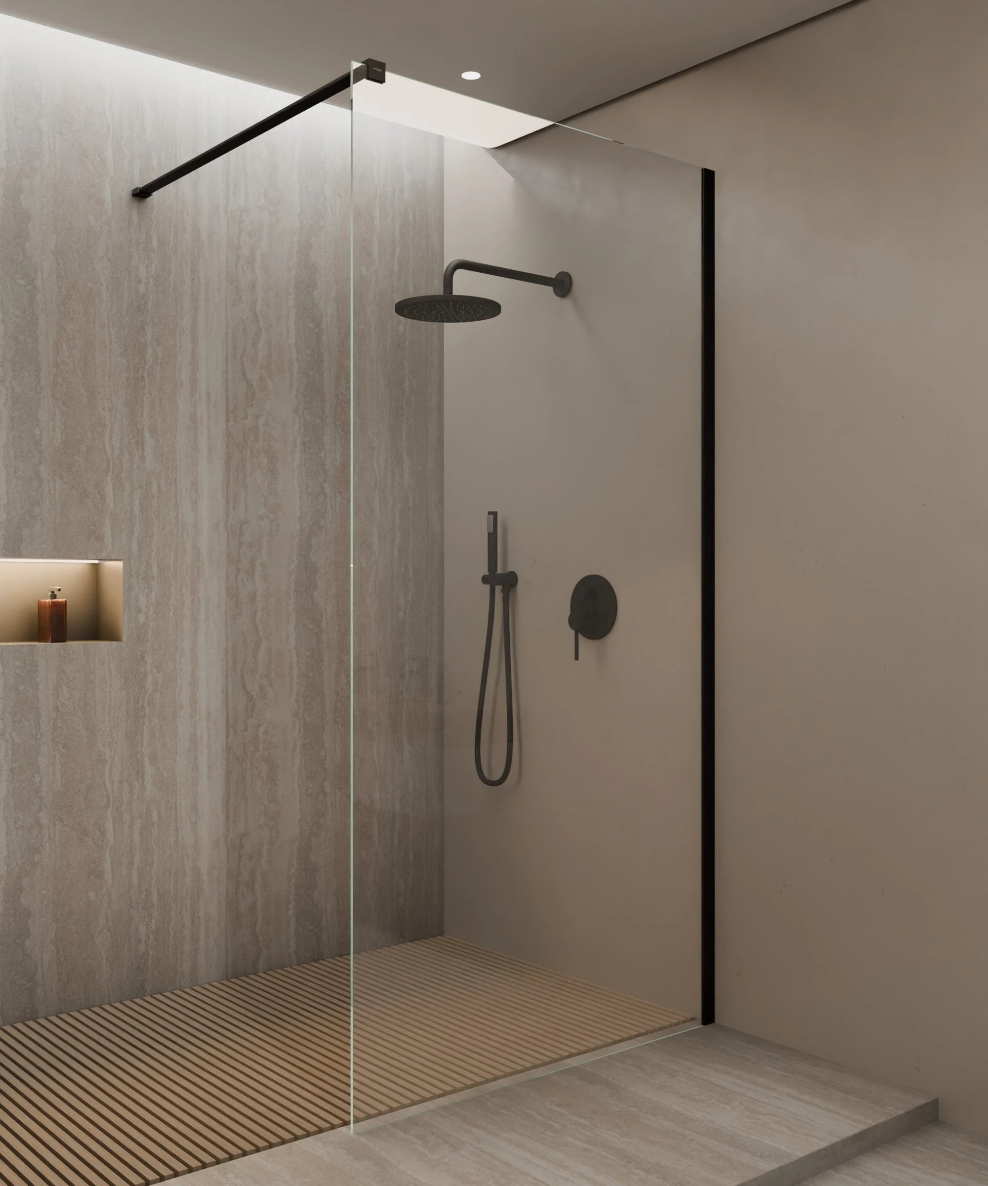 Paroi de douche fixe droite