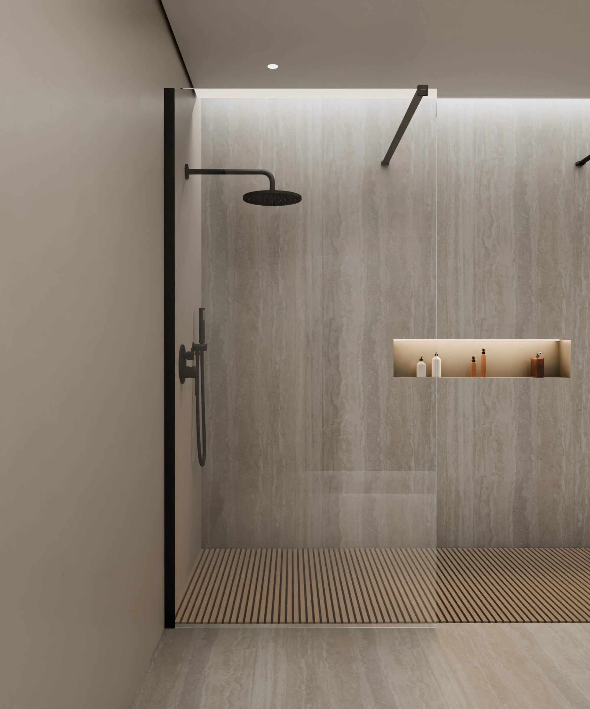 Paroi de douche fixe droite