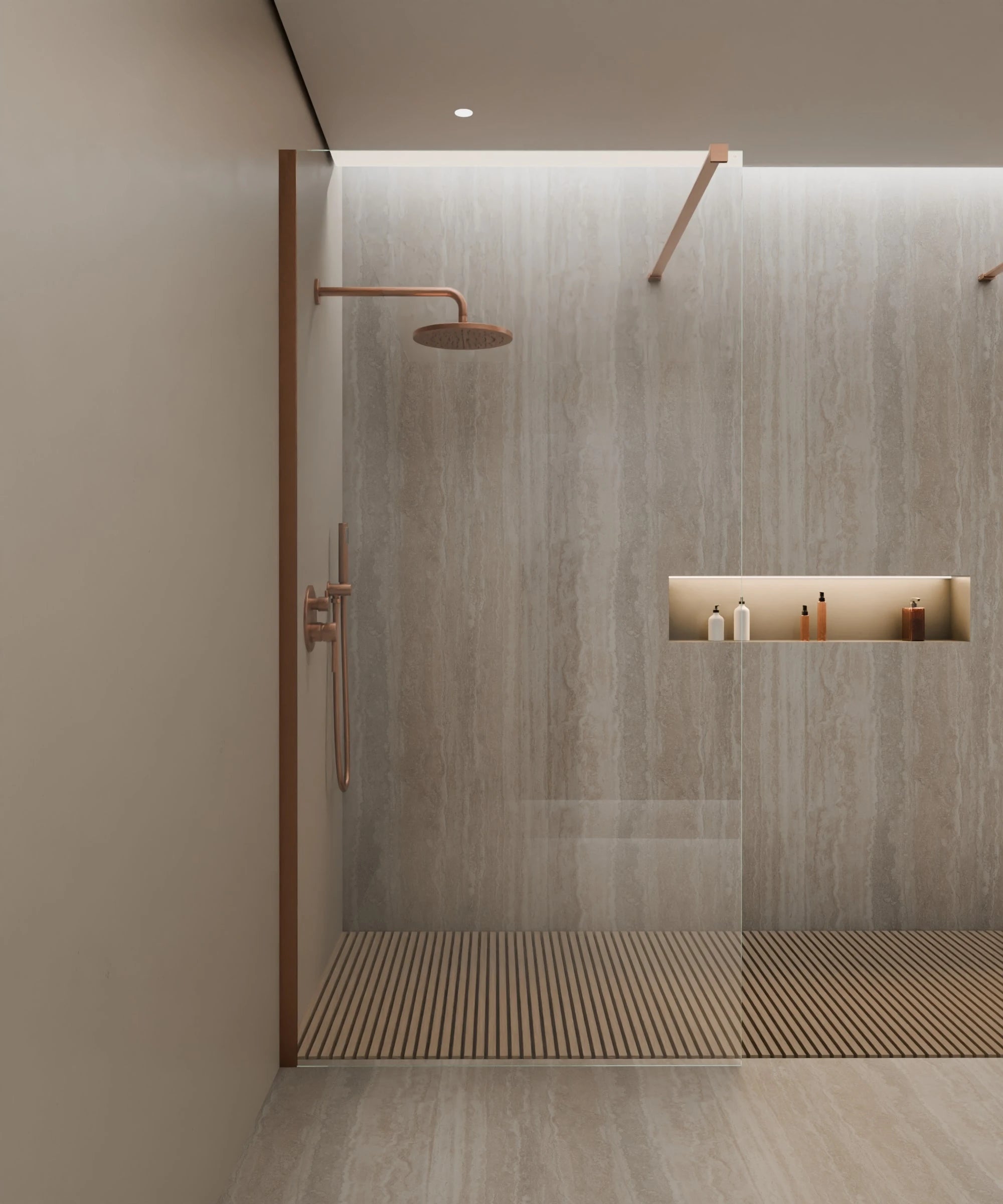 Paroi de douche fixe droite