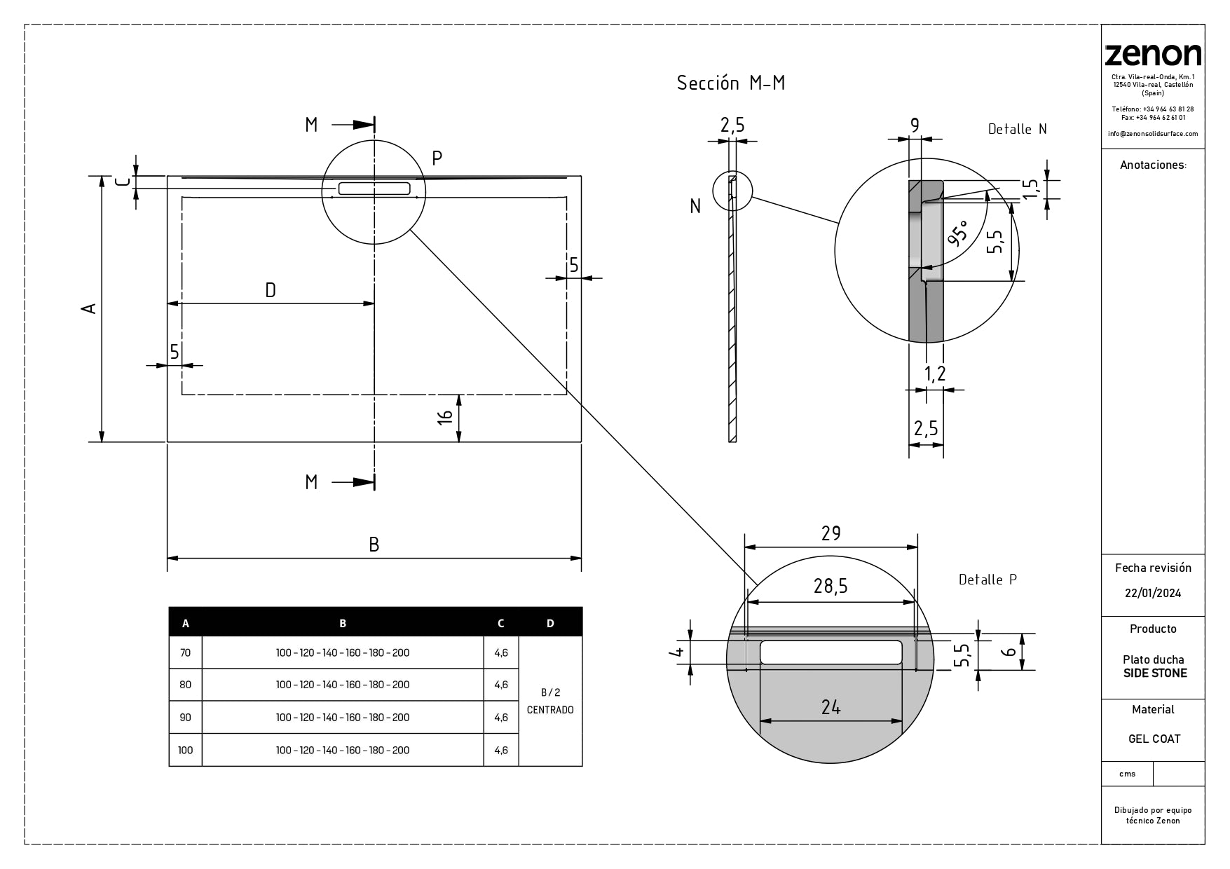 Receveur De Douche Extra Plat Série Side