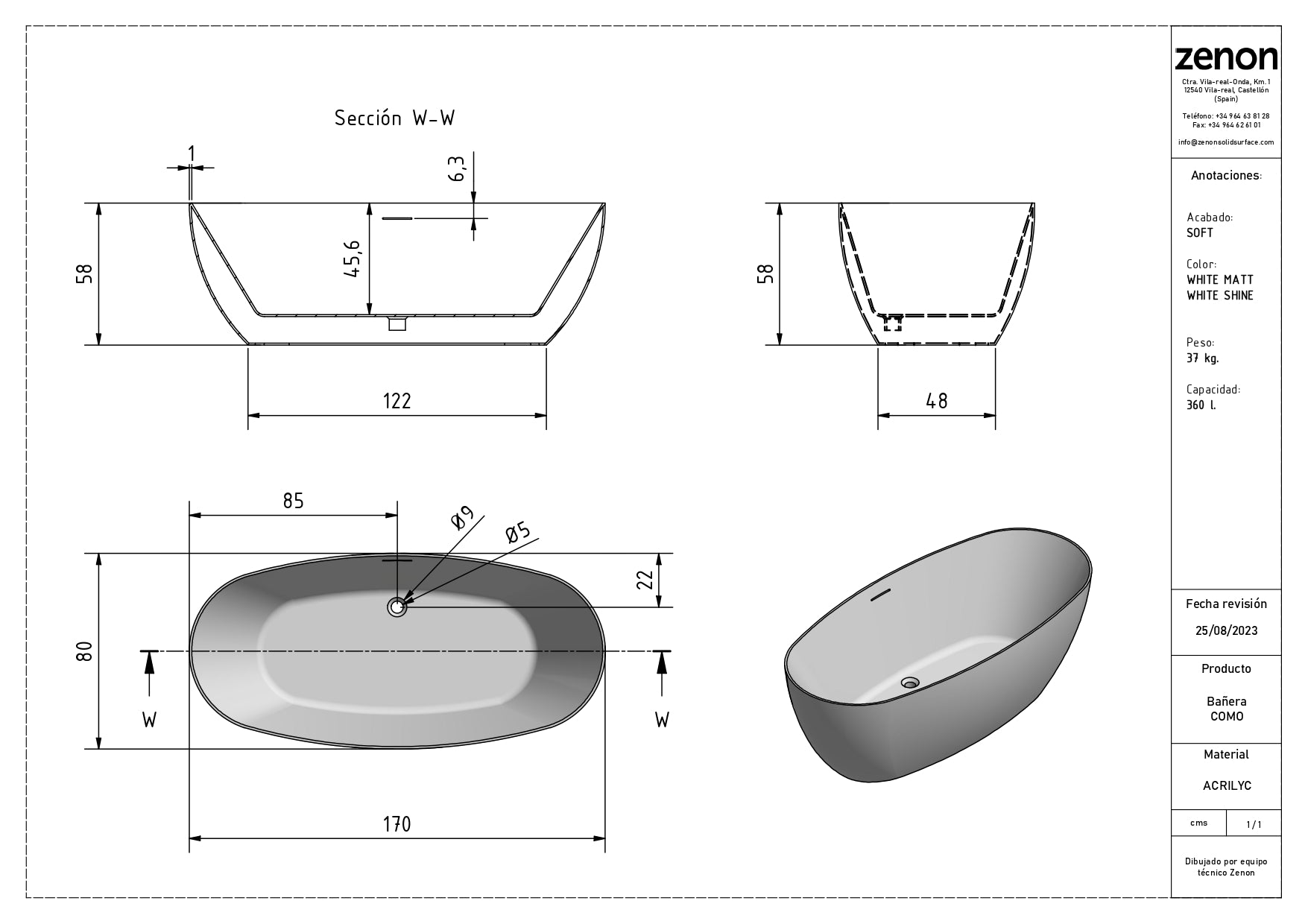 Baignoire Série Como