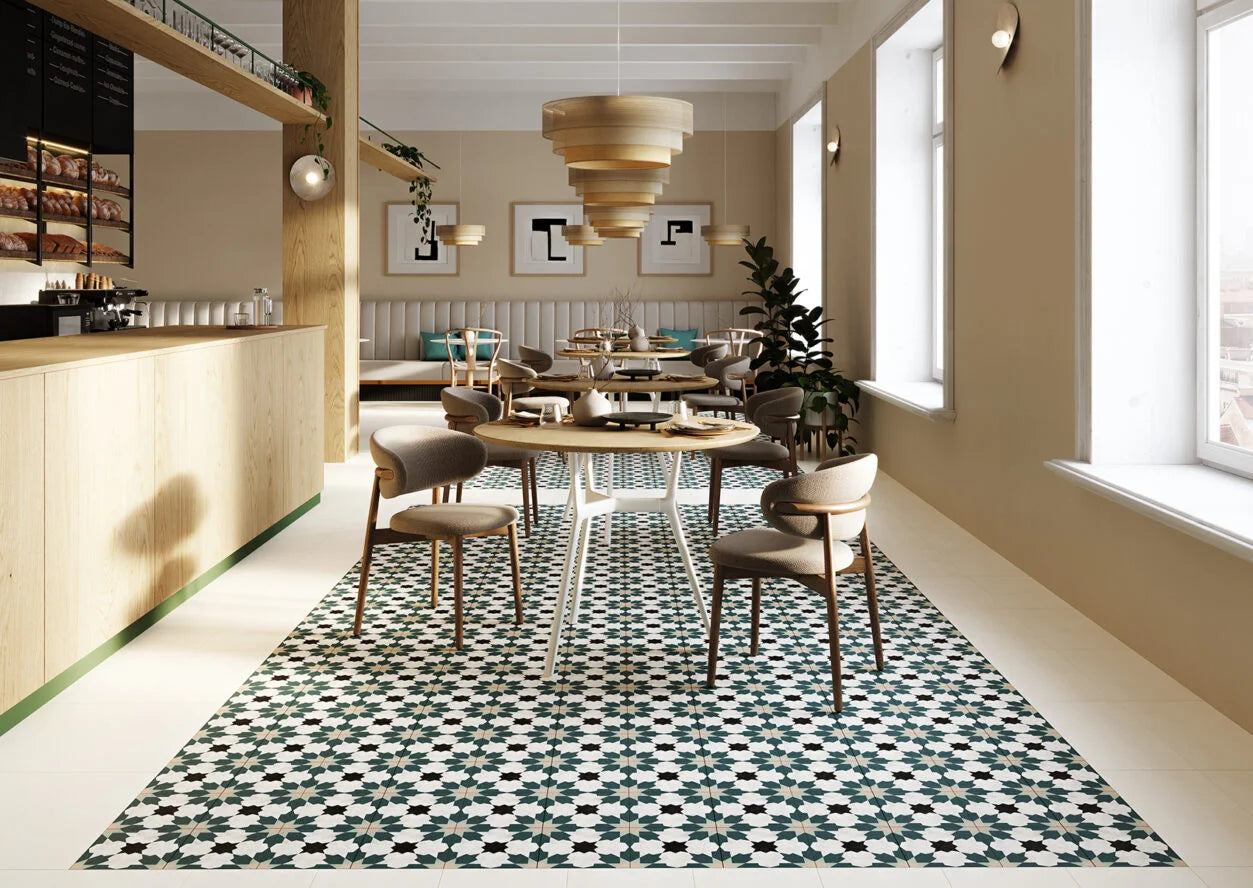 Carrelage Intérieur Precut Navarti 45x45 cm Effet Carreau de Ciment