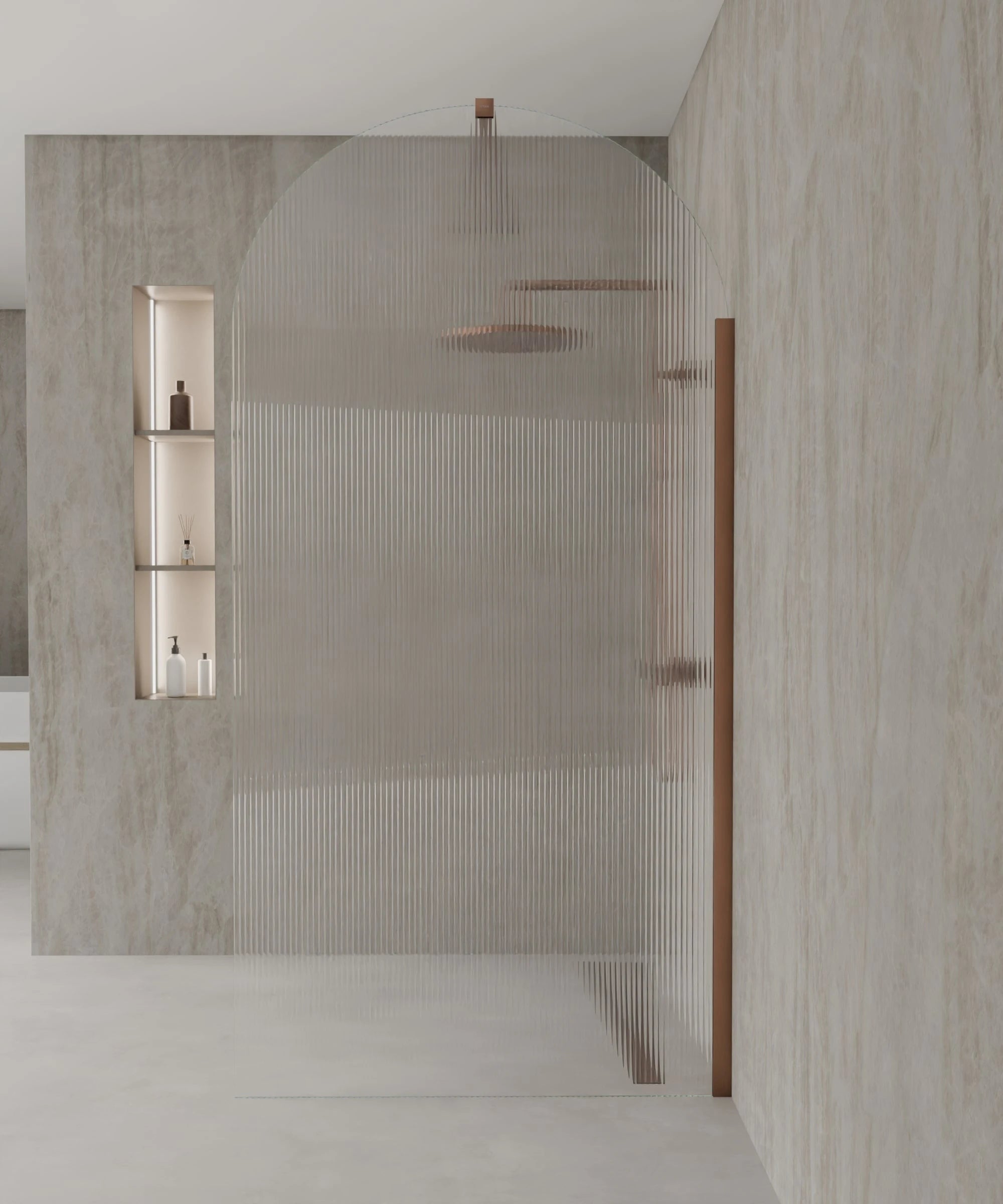 Paroi de douche fixe Hilton cannelée