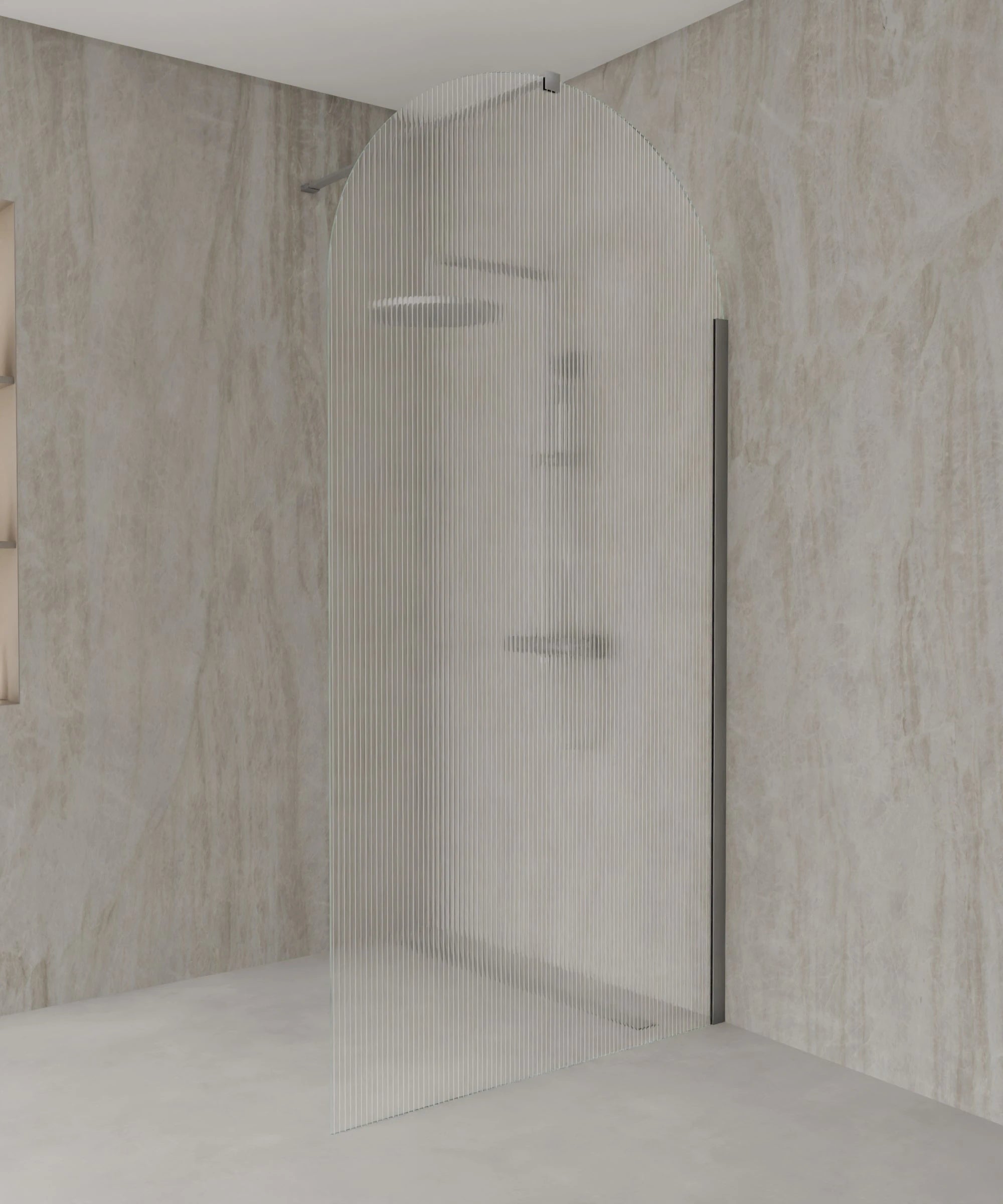 Paroi de douche fixe Hilton cannelée