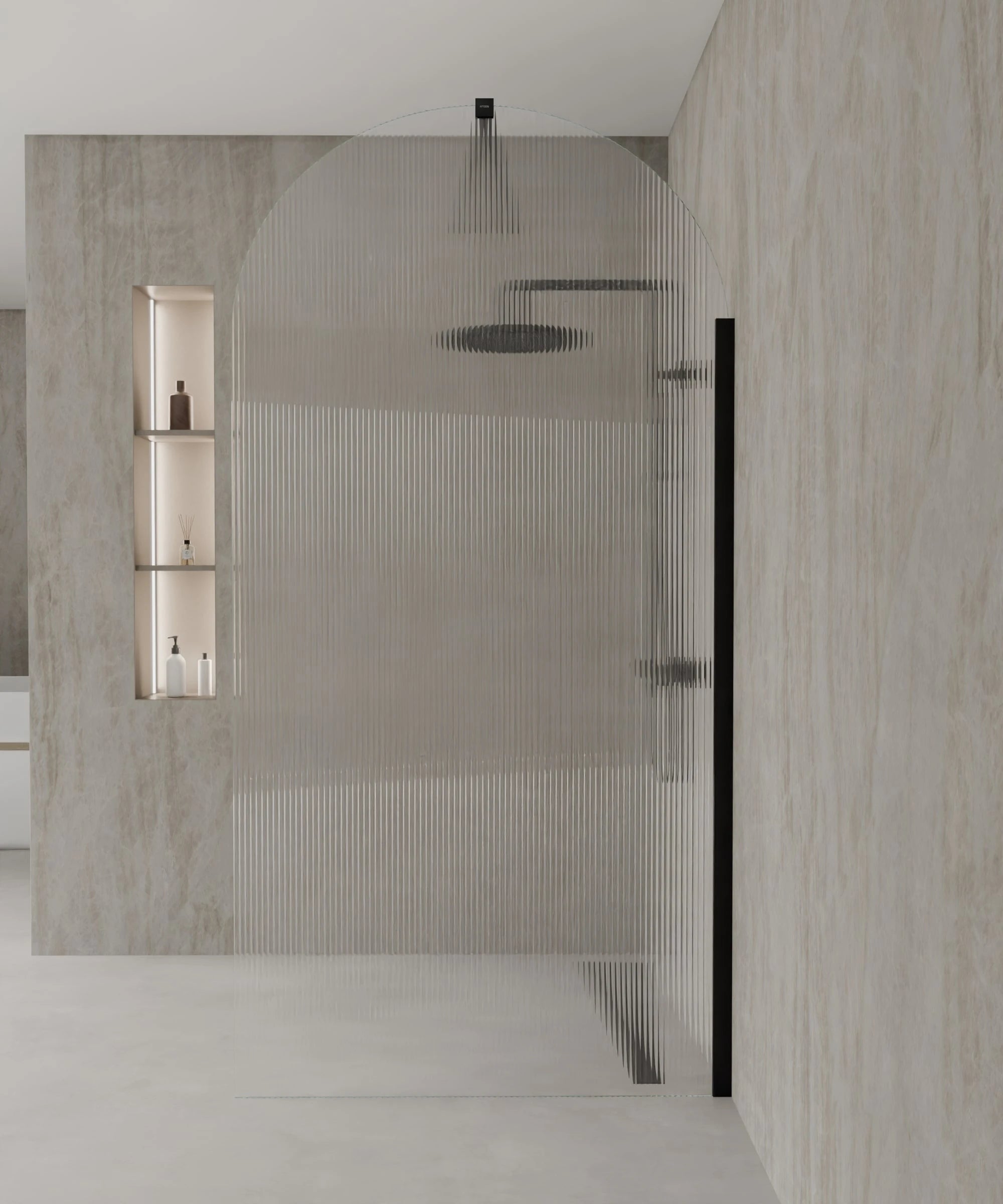 Paroi de douche fixe Hilton cannelée