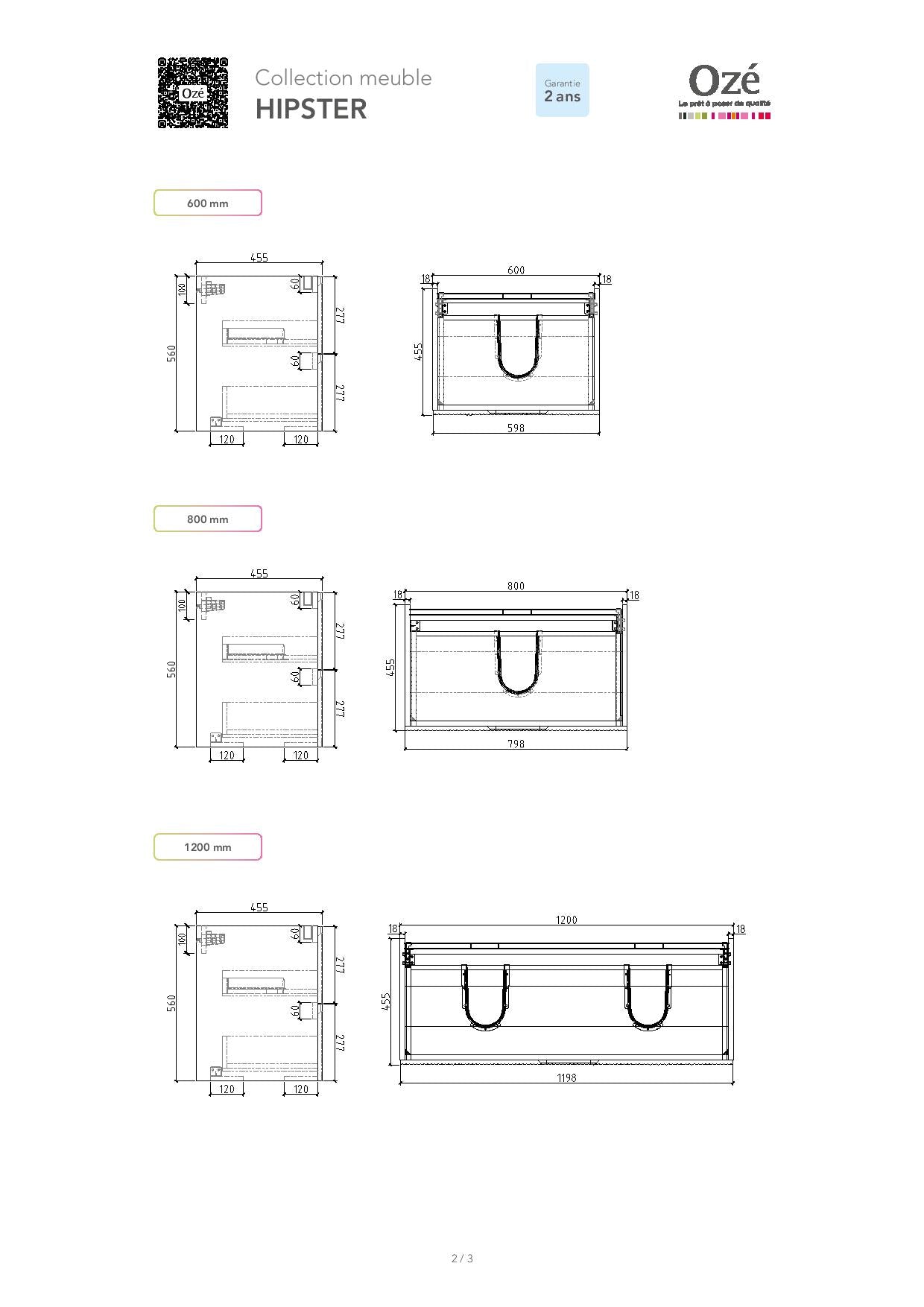 Meuble de salle de bain Hipster