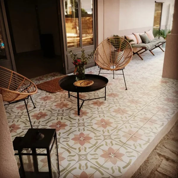 Carrelage Intérieur Gabana Nanda 20x20 cm Effet Carreau de Ciment