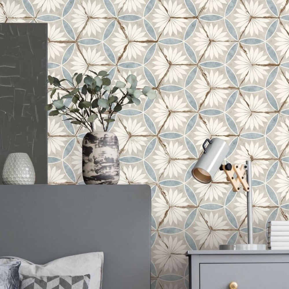 Carrelage Intérieur Bohemia 21x25 Hexagonal Effet Carreau de Ciment