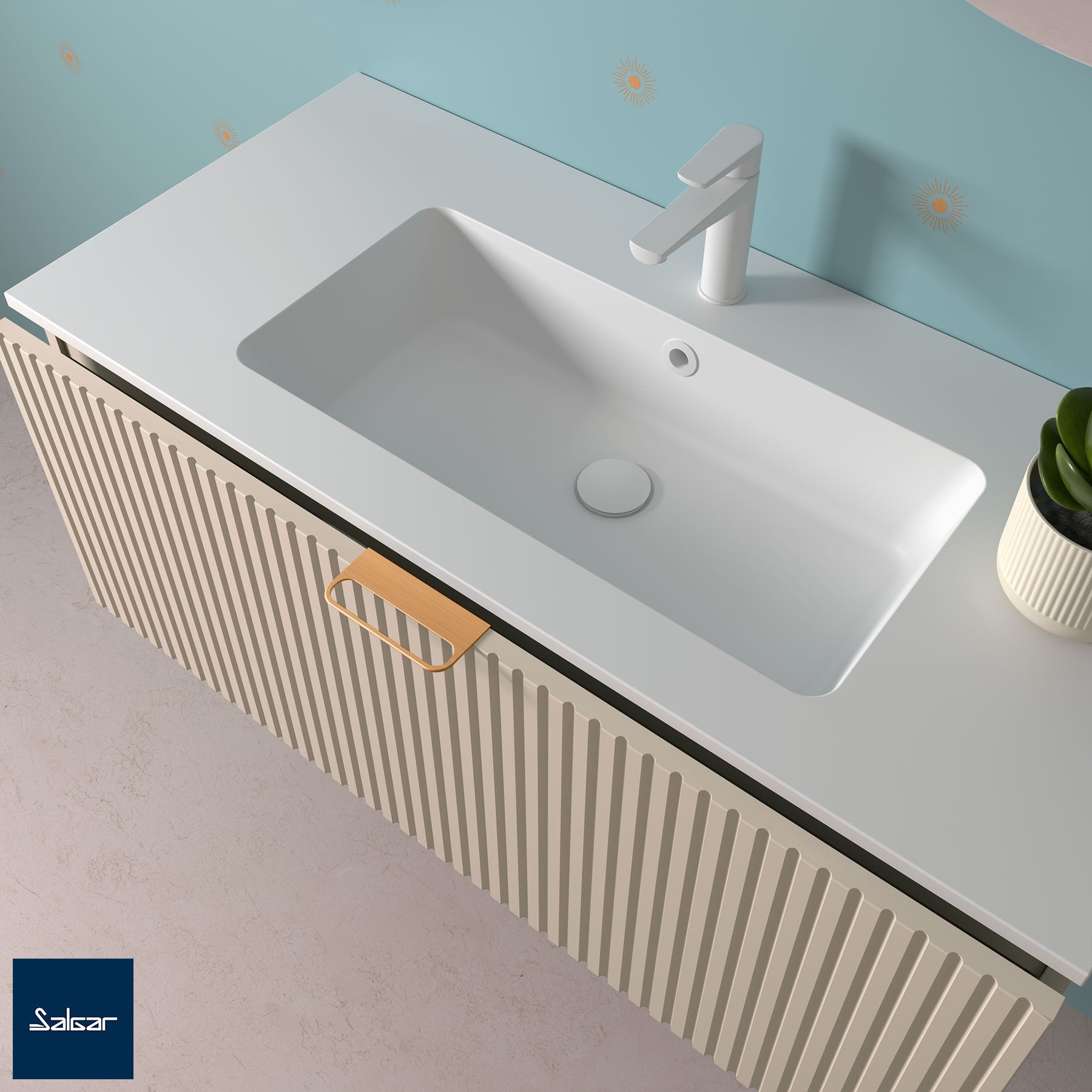 Poignée Bao pour meuble de salle de bain Biba