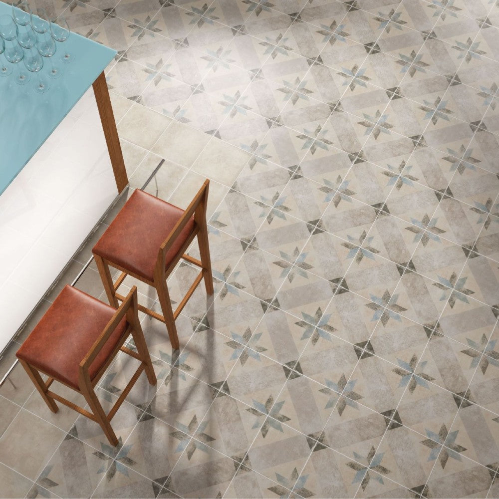 Carrelage Intérieur Pompei 25x25 Effet Carreau de Ciment