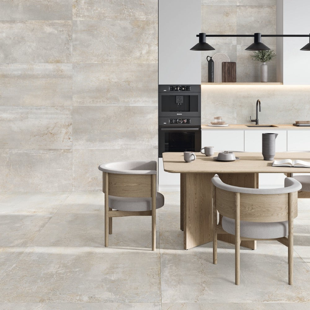 Carrelage Intérieur Rhodium 60x120 Effet Métal