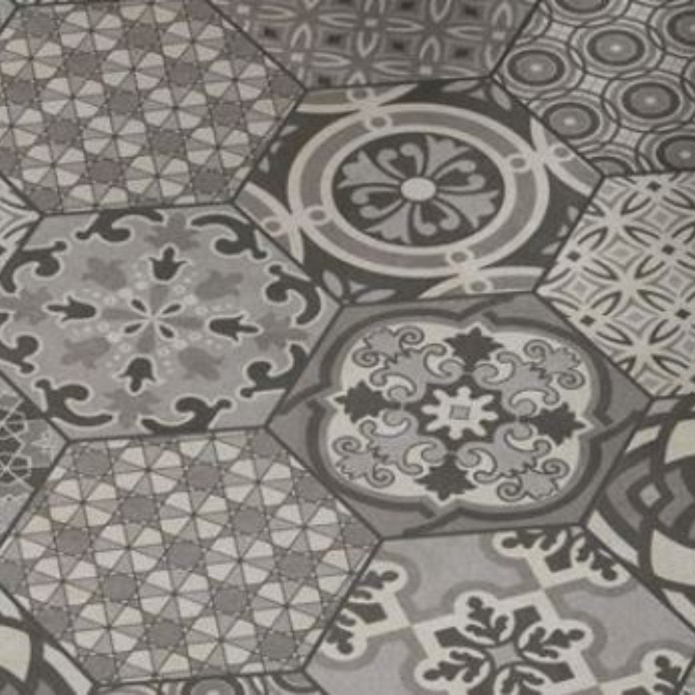 Carrelage Intérieur Vintage Mix 22x25 Hexagonal Effet Carreau de Ciment