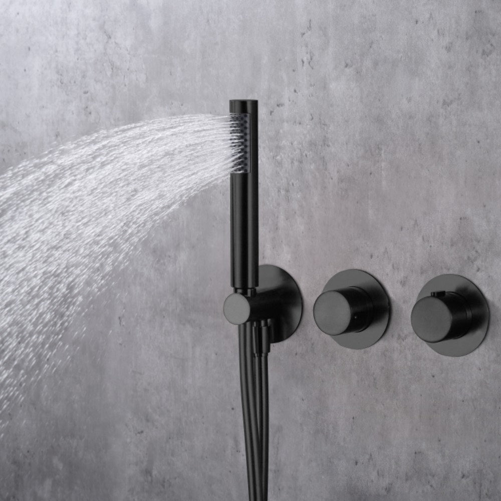 Colonne de douche encastrée thermostatique série Assen