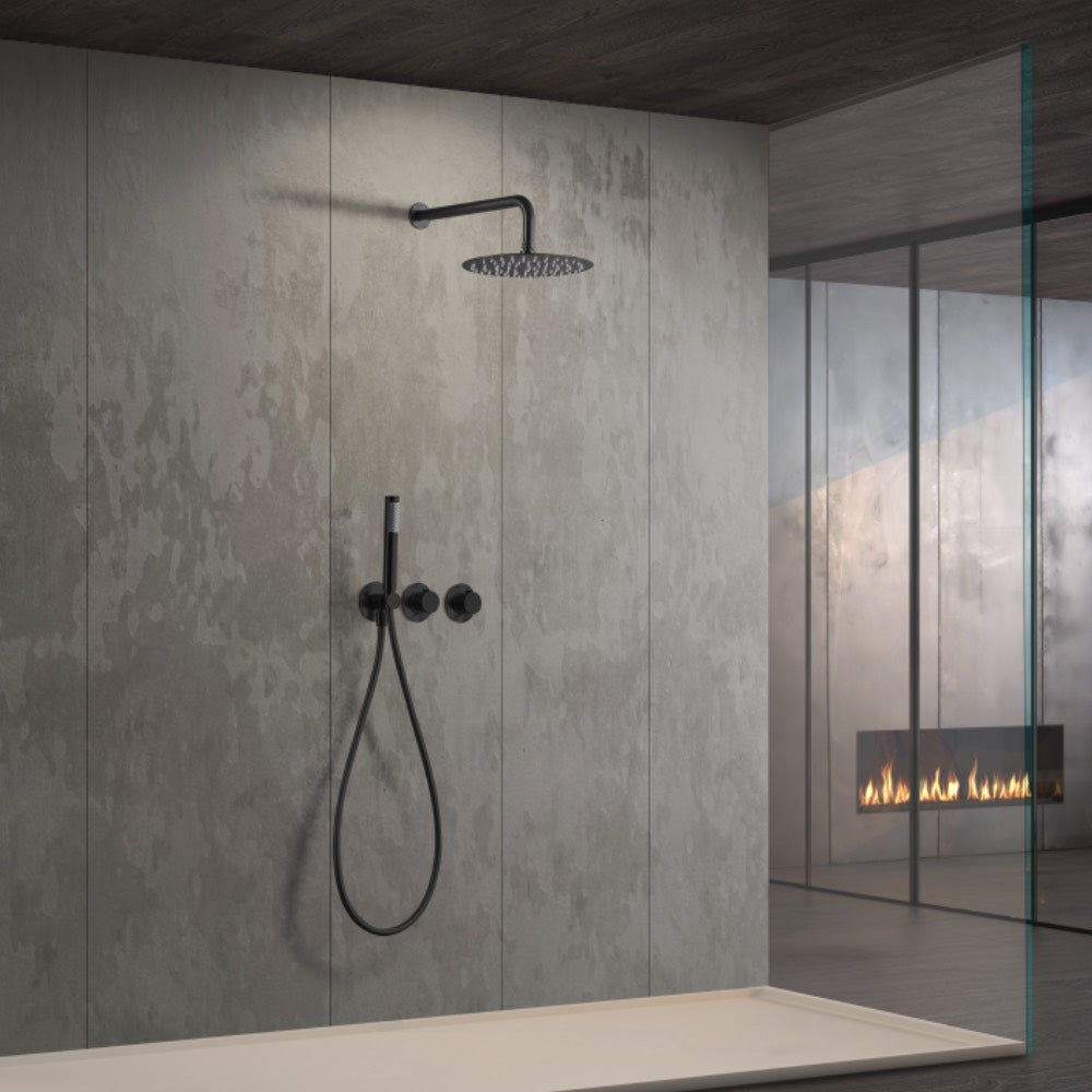 Colonne de douche encastrée thermostatique série Assen
