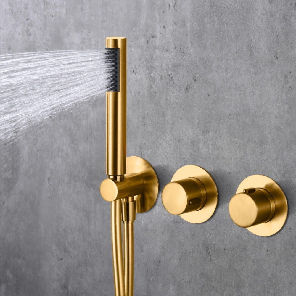 Colonne de douche encastrée thermostatique série Assen