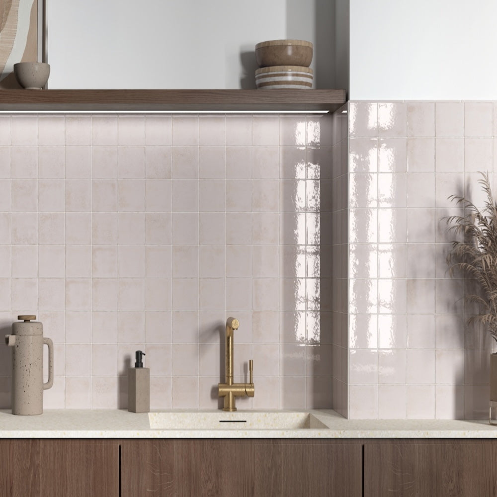 Carrelage Intérieur Quartz Bohemian 10x10 cm Effet Zellige