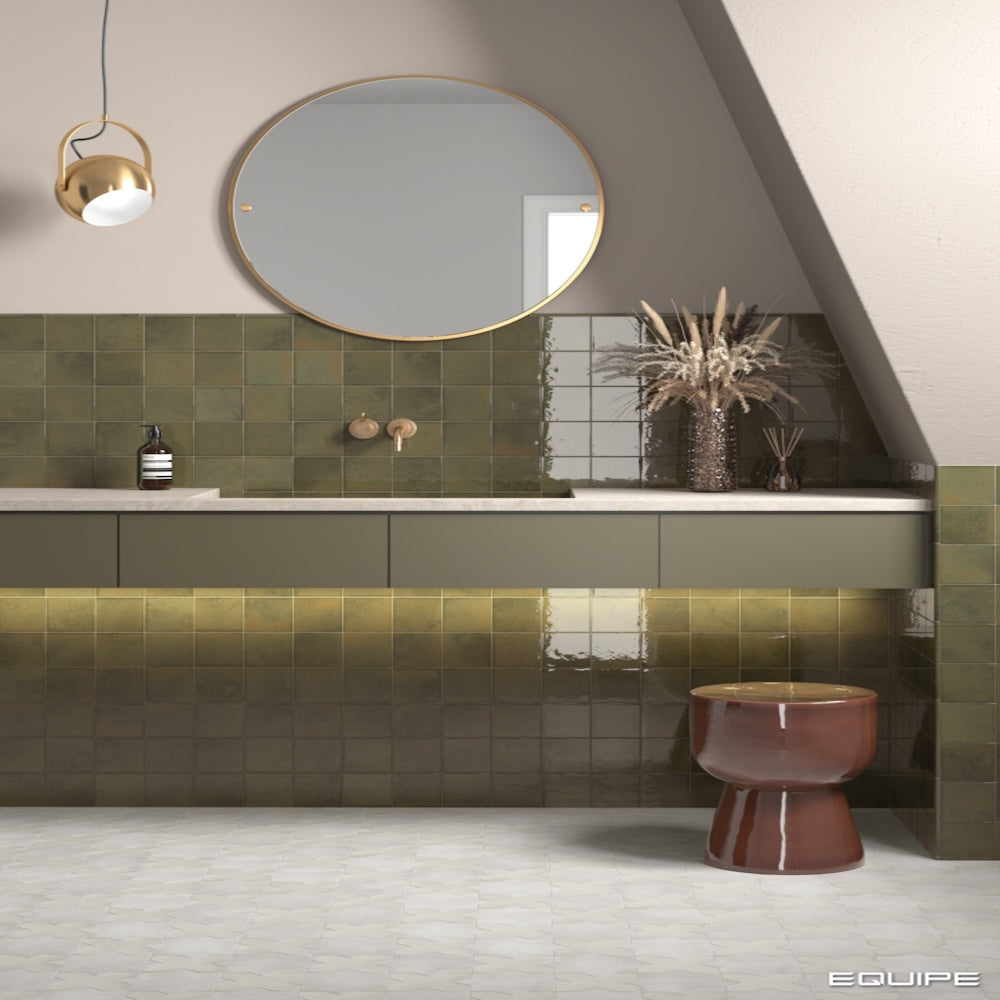 Carrelage Intérieur Quartz Bohemian 10x10 cm Effet Zellige