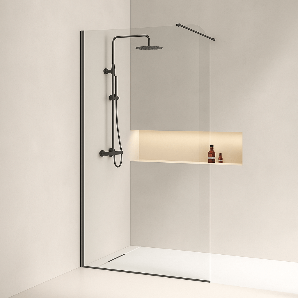 Paroi de douche fixe arrondie