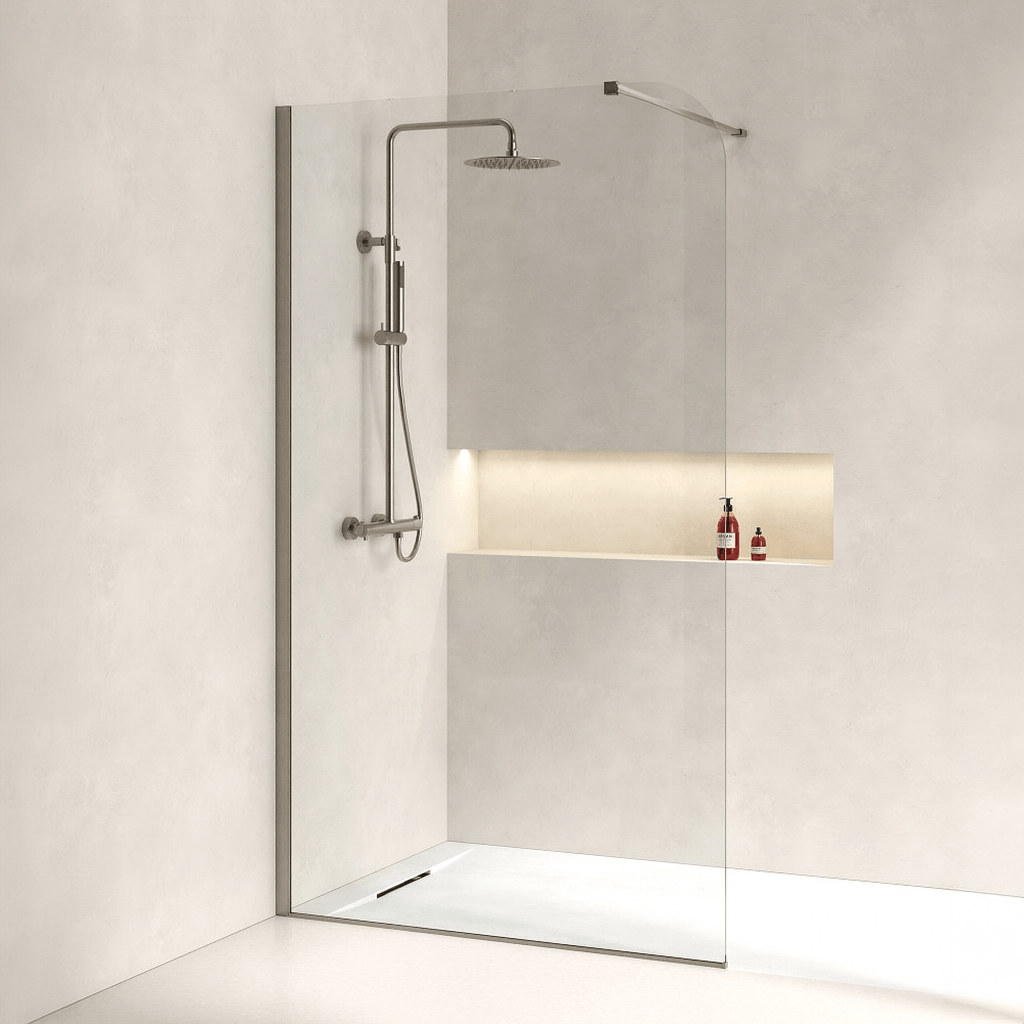Paroi de douche fixe arrondie