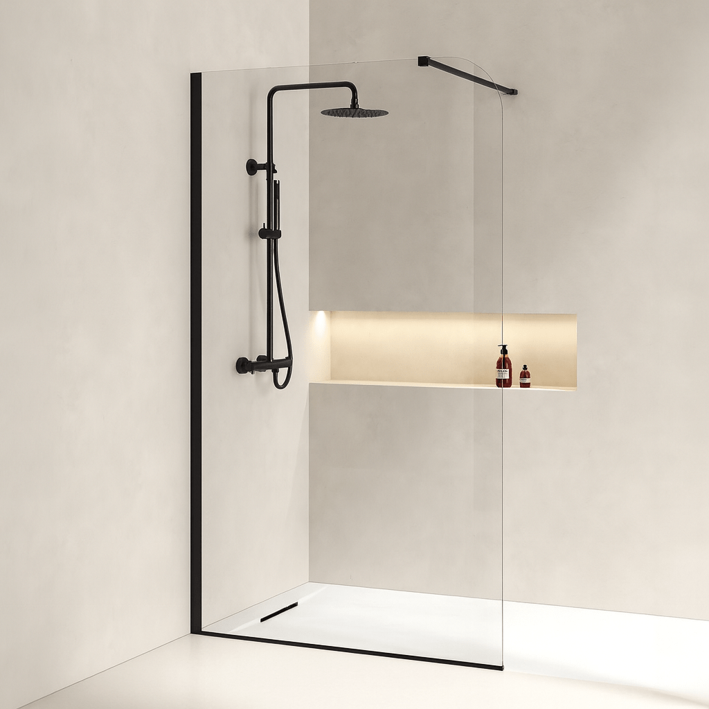 Paroi de douche fixe arrondie