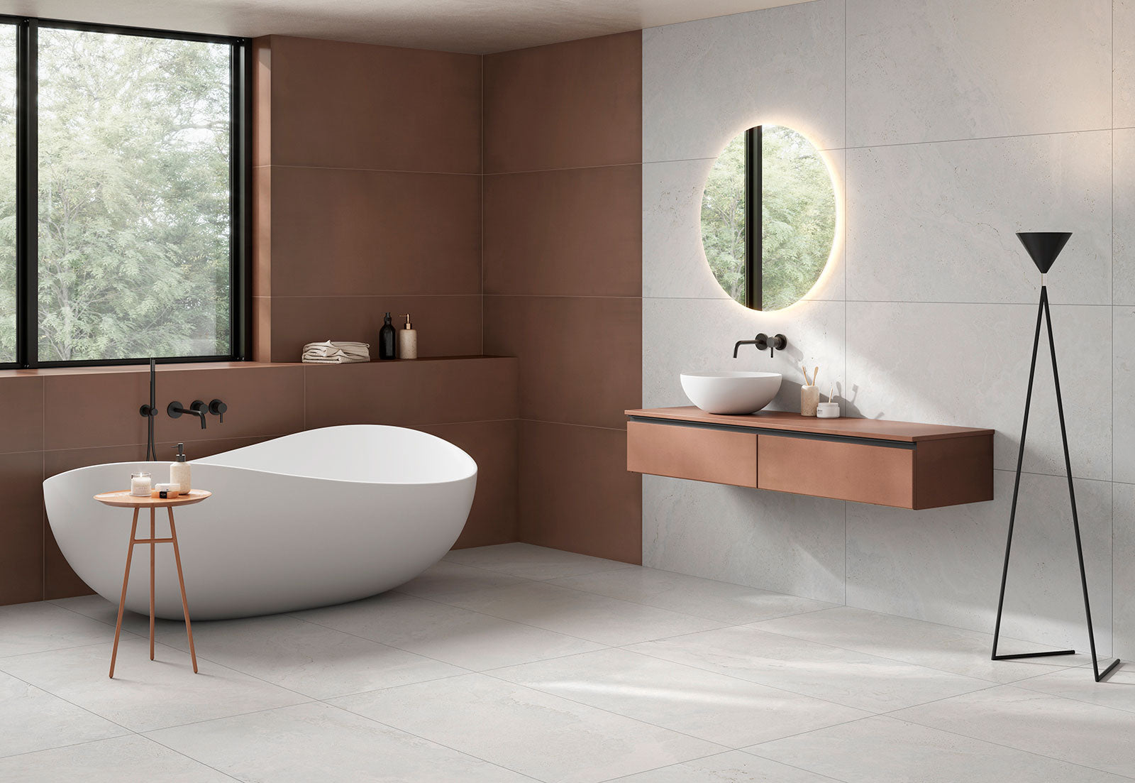 Carrelage Intérieur Keith 60x120 cm Effet Pierre