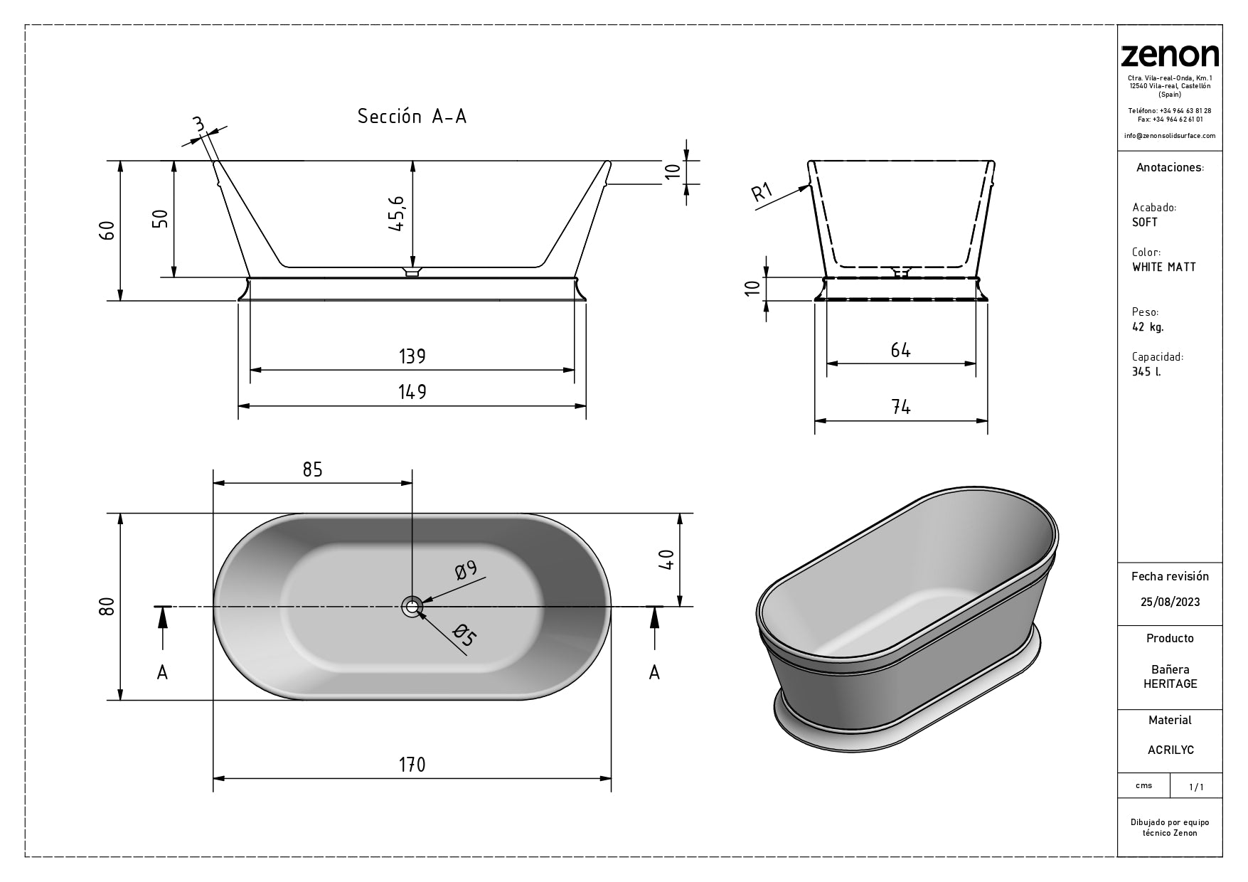 Baignoire Série Héritage