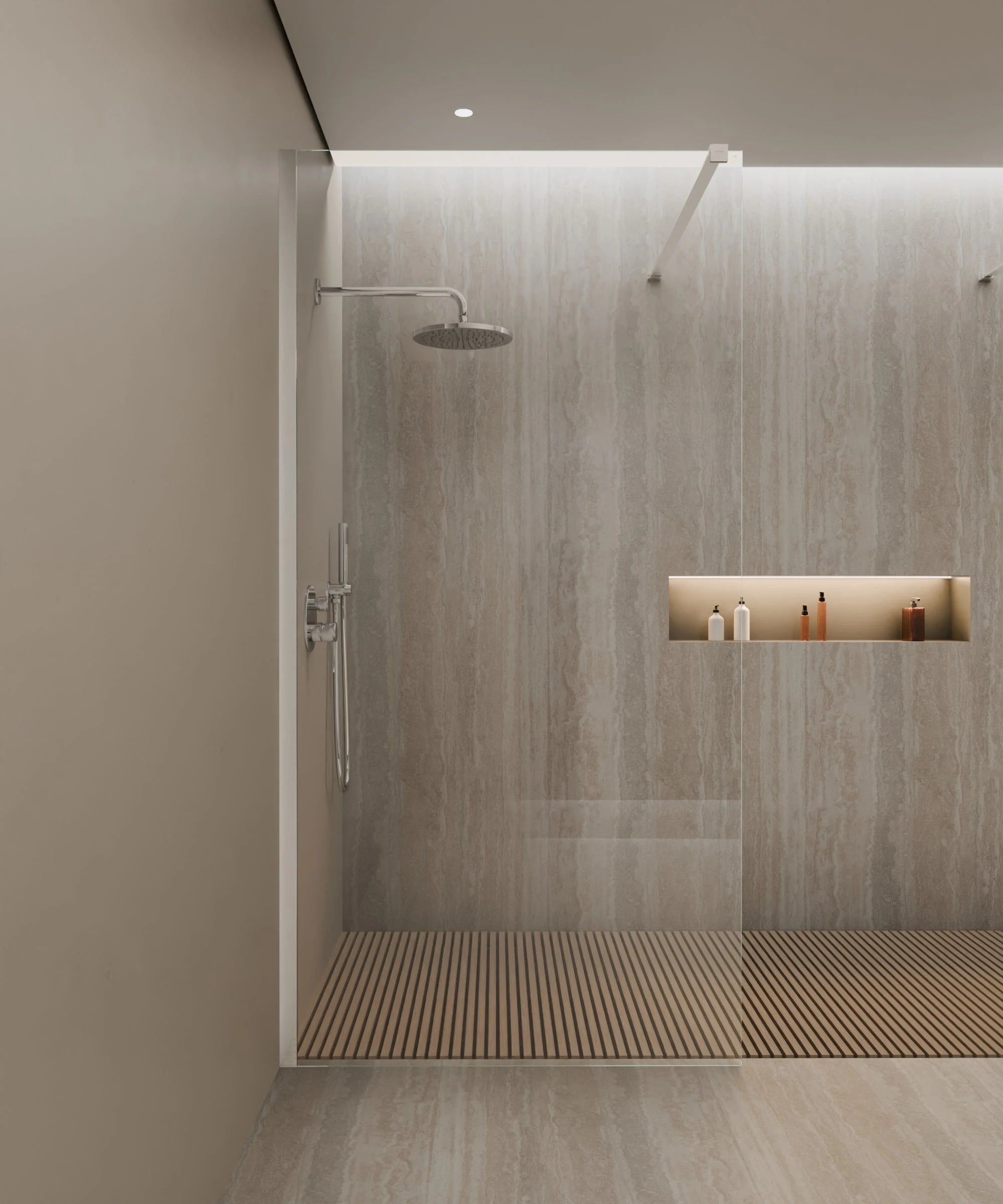 Paroi de douche fixe droite