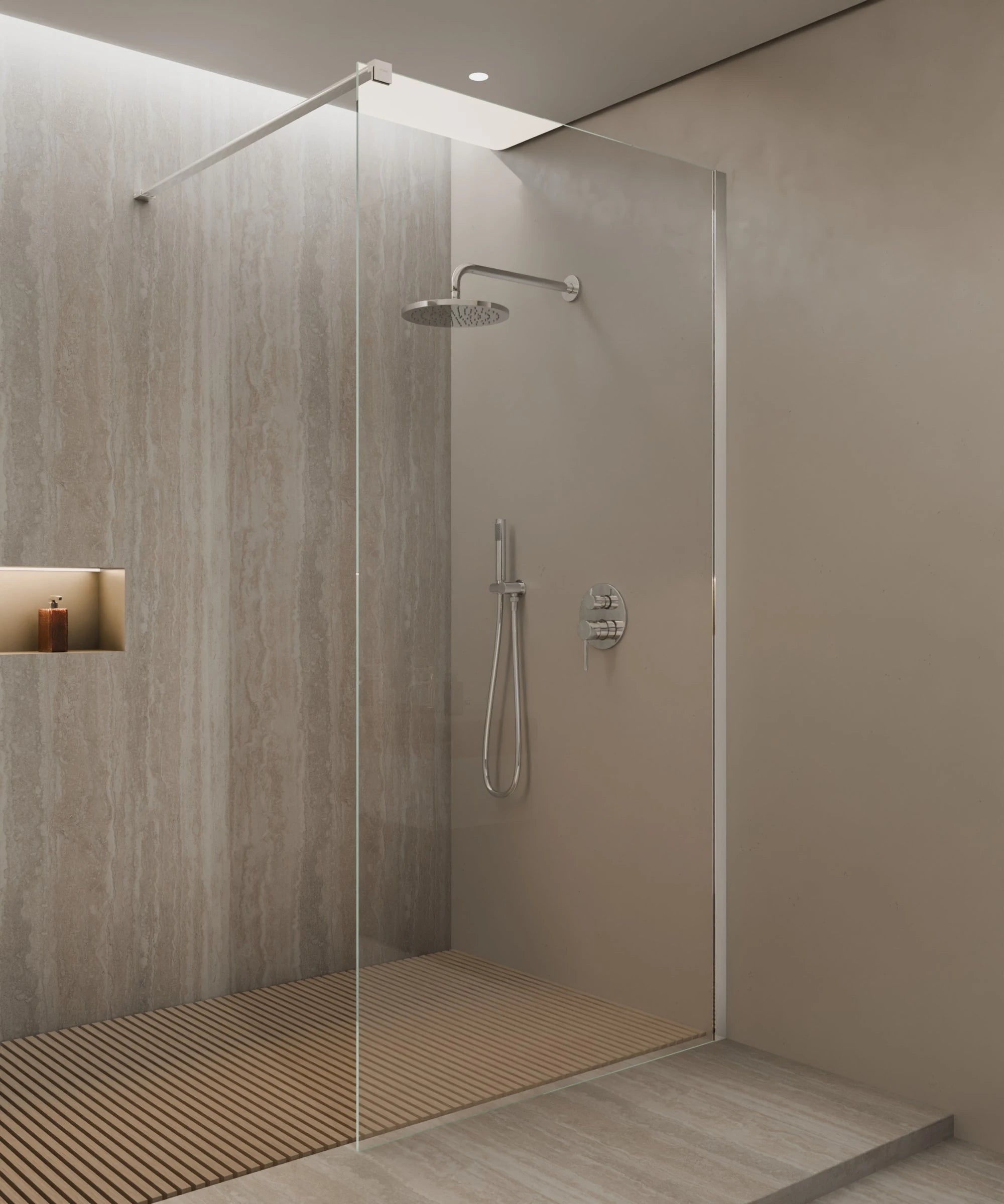 Paroi de douche fixe droite