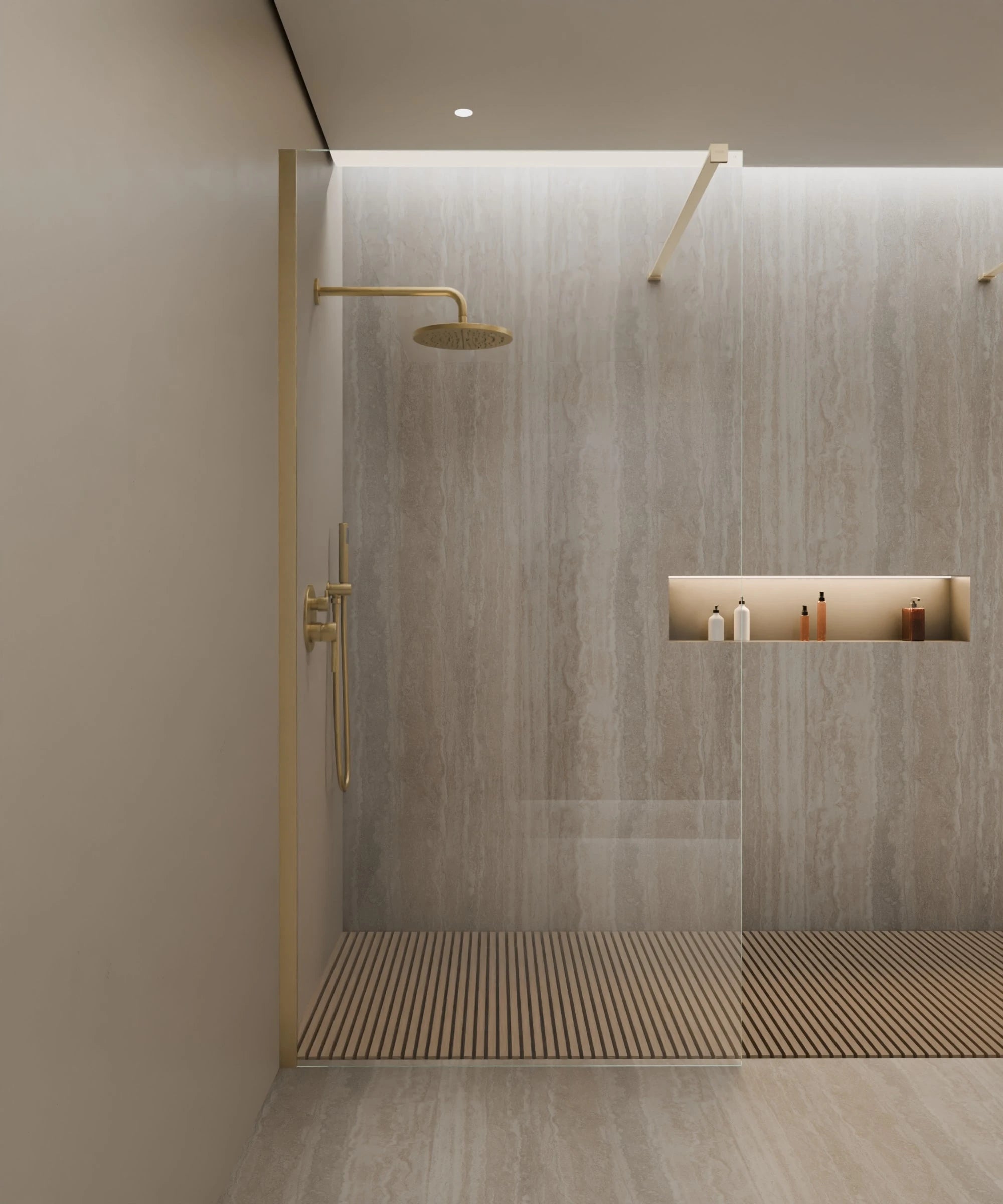 Paroi de douche fixe droite