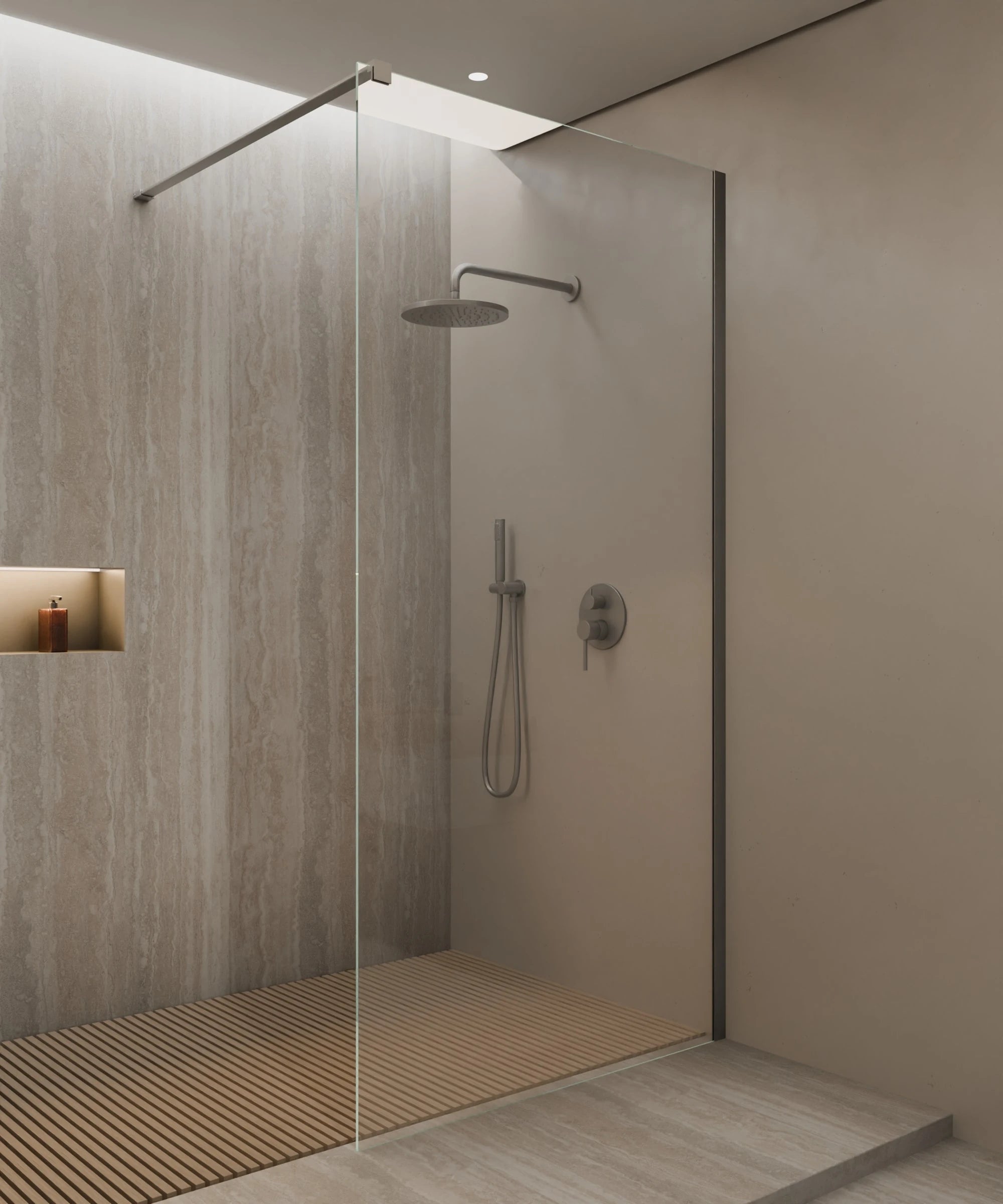 Paroi de douche fixe droite