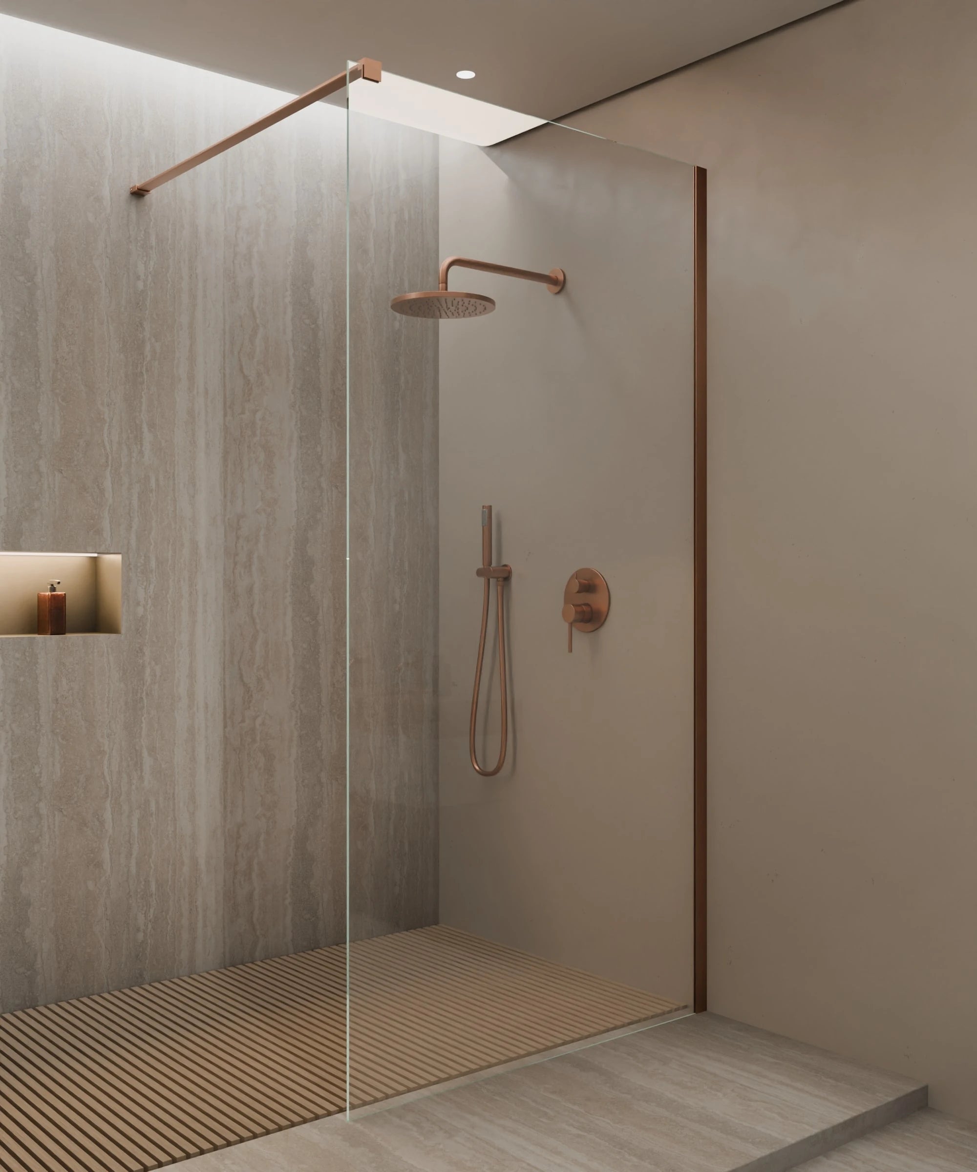 Paroi de douche fixe droite