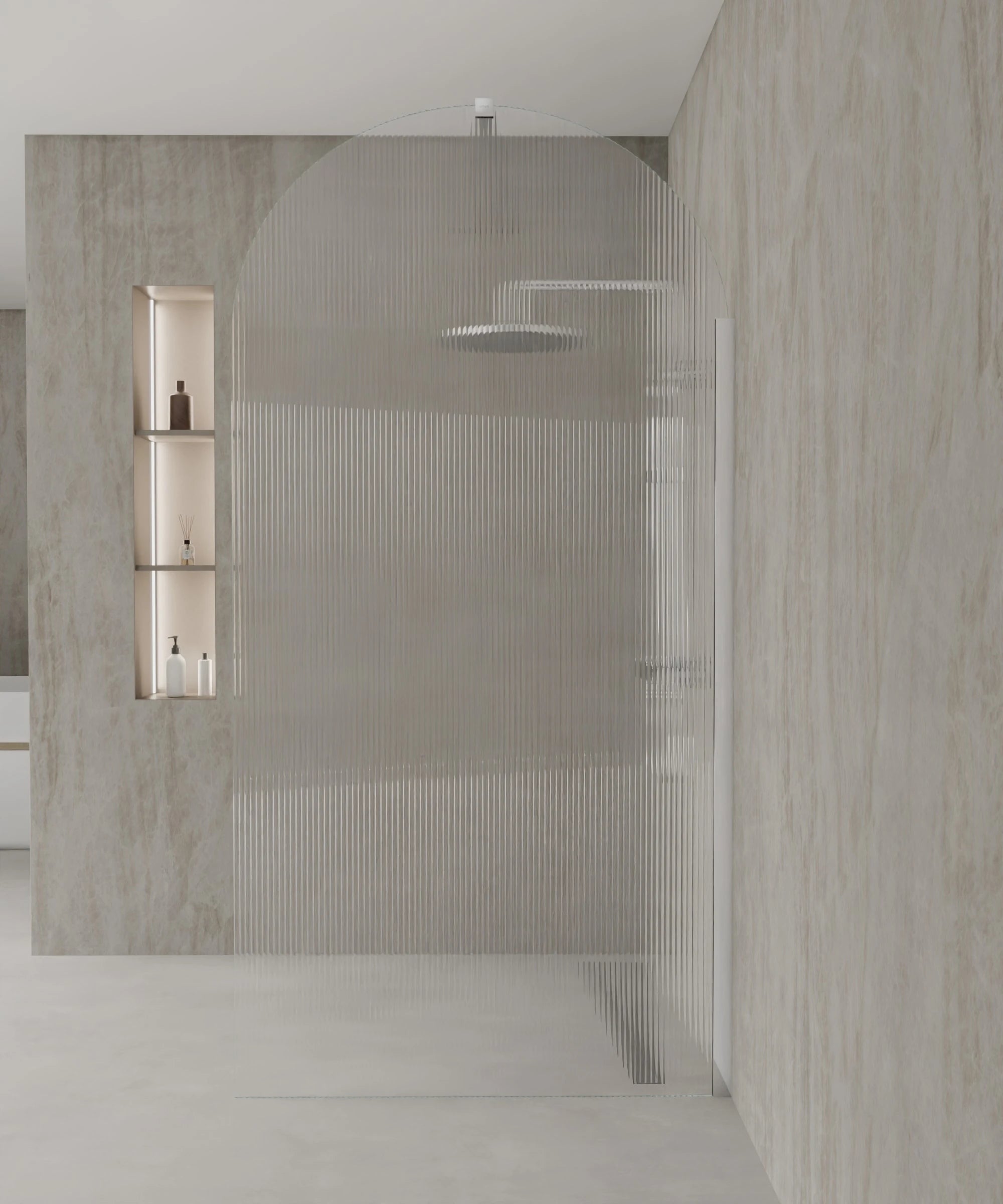 Paroi de douche fixe Hilton cannelée