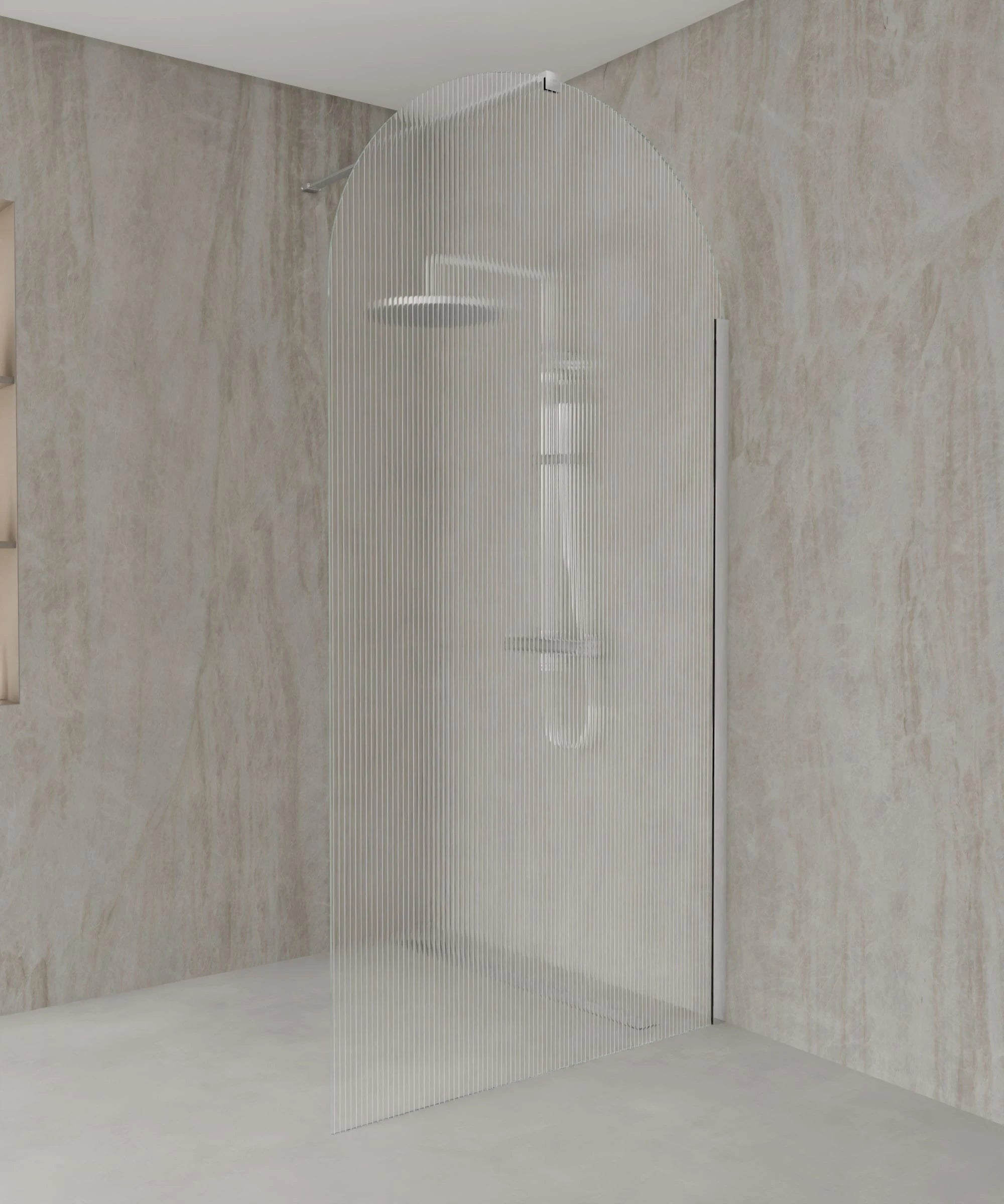 Paroi de douche fixe Hilton cannelée