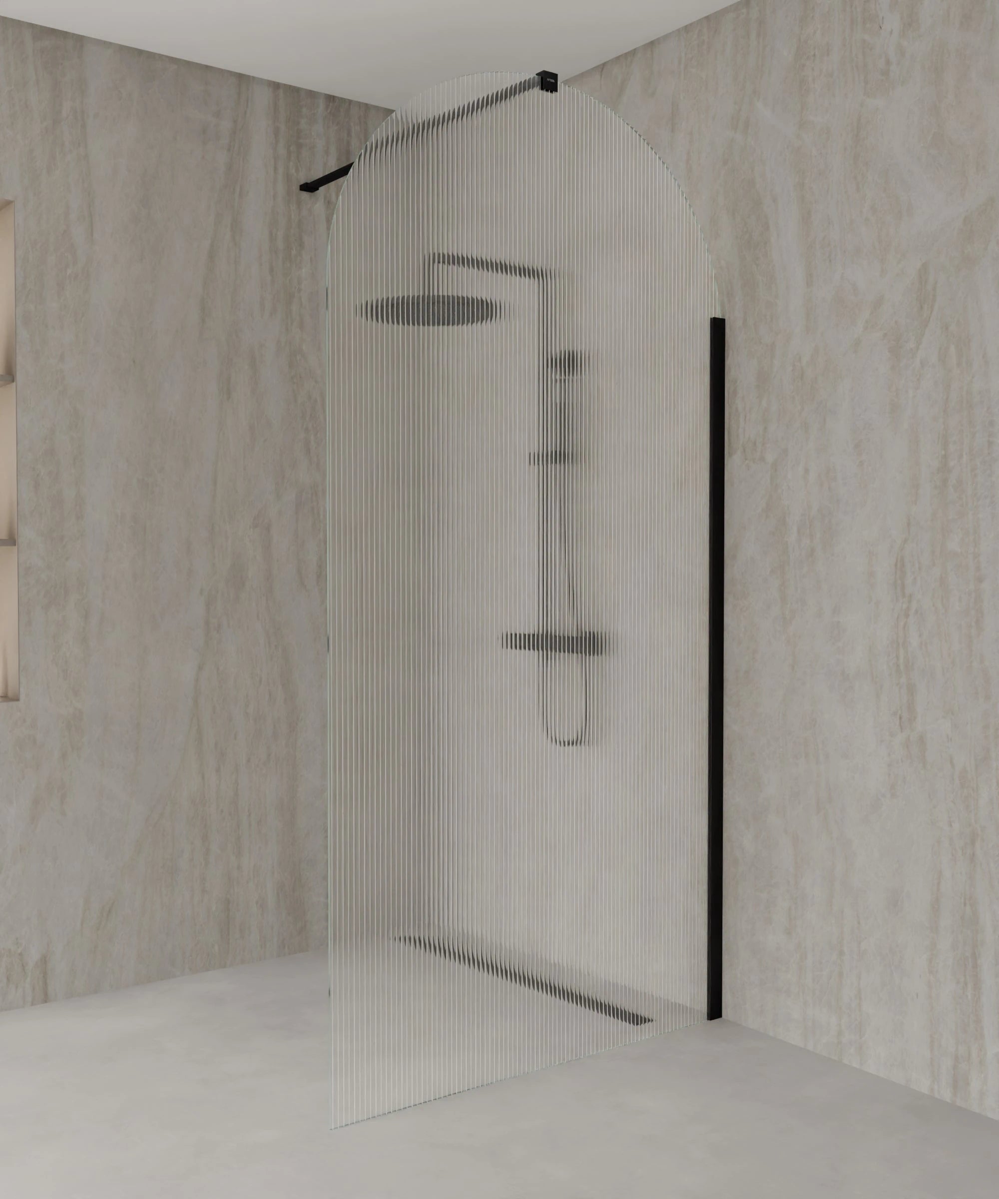 Paroi de douche fixe Hilton cannelée