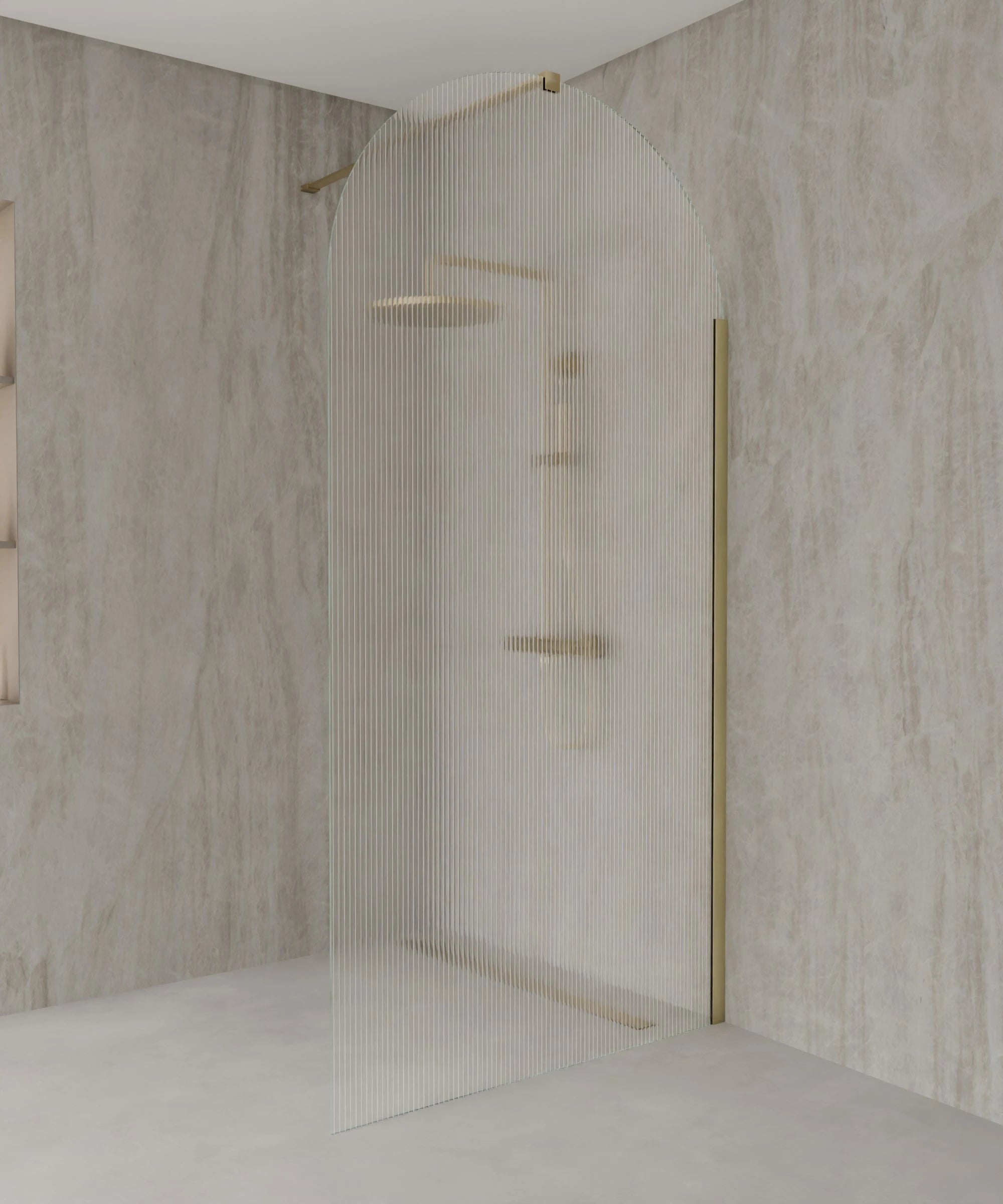 Paroi de douche fixe Hilton cannelée