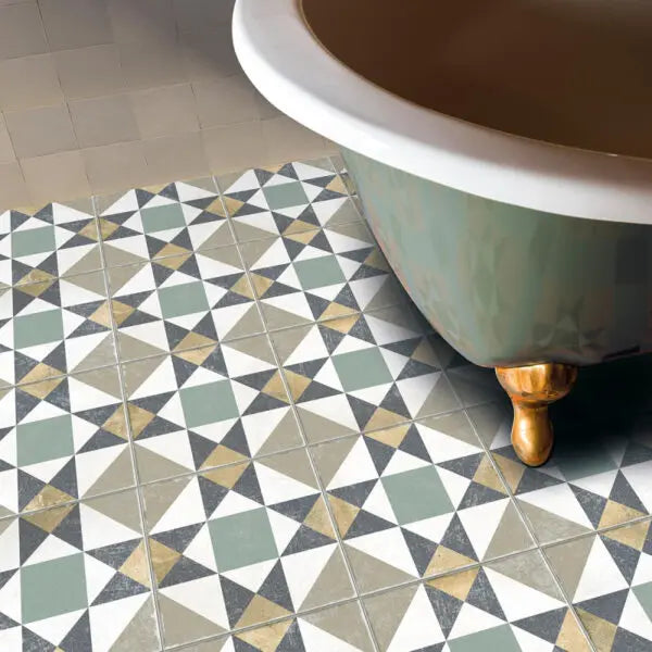 Carrelage Intérieur Gabana Nanda 20x20 cm Effet Carreau de Ciment